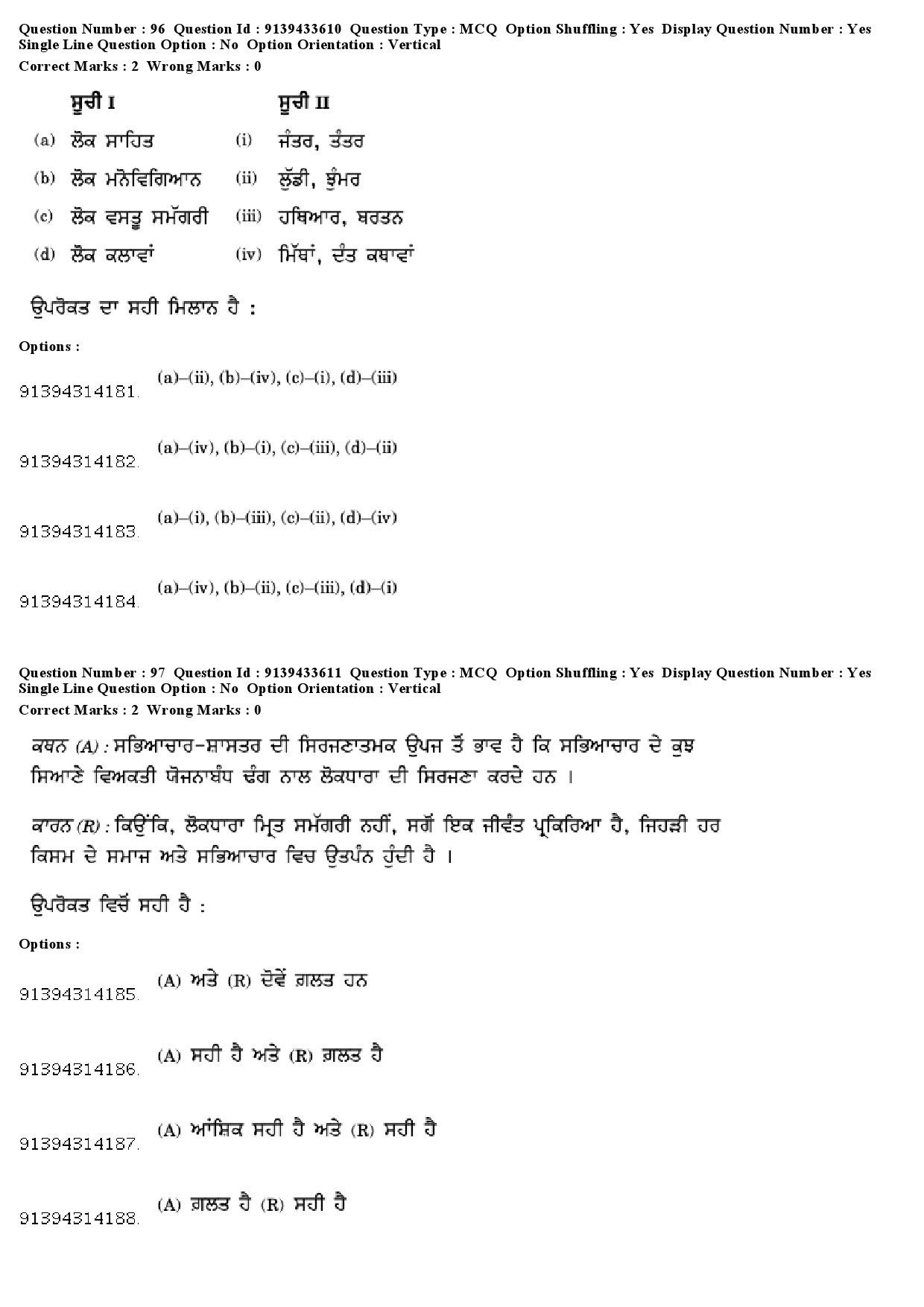 UGC NET Punjabi Question Paper December 2018 91