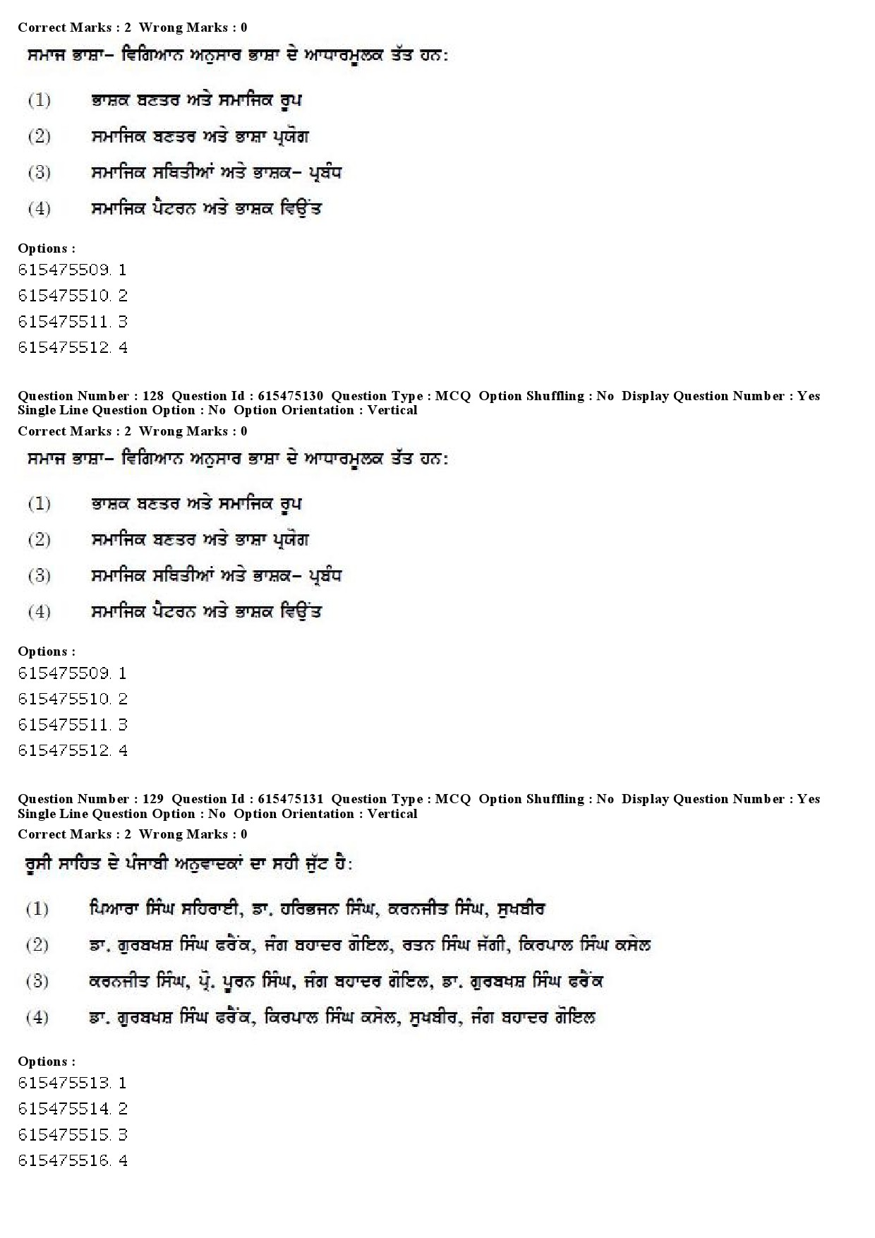 UGC NET Punjabi Question Paper December 2019 116