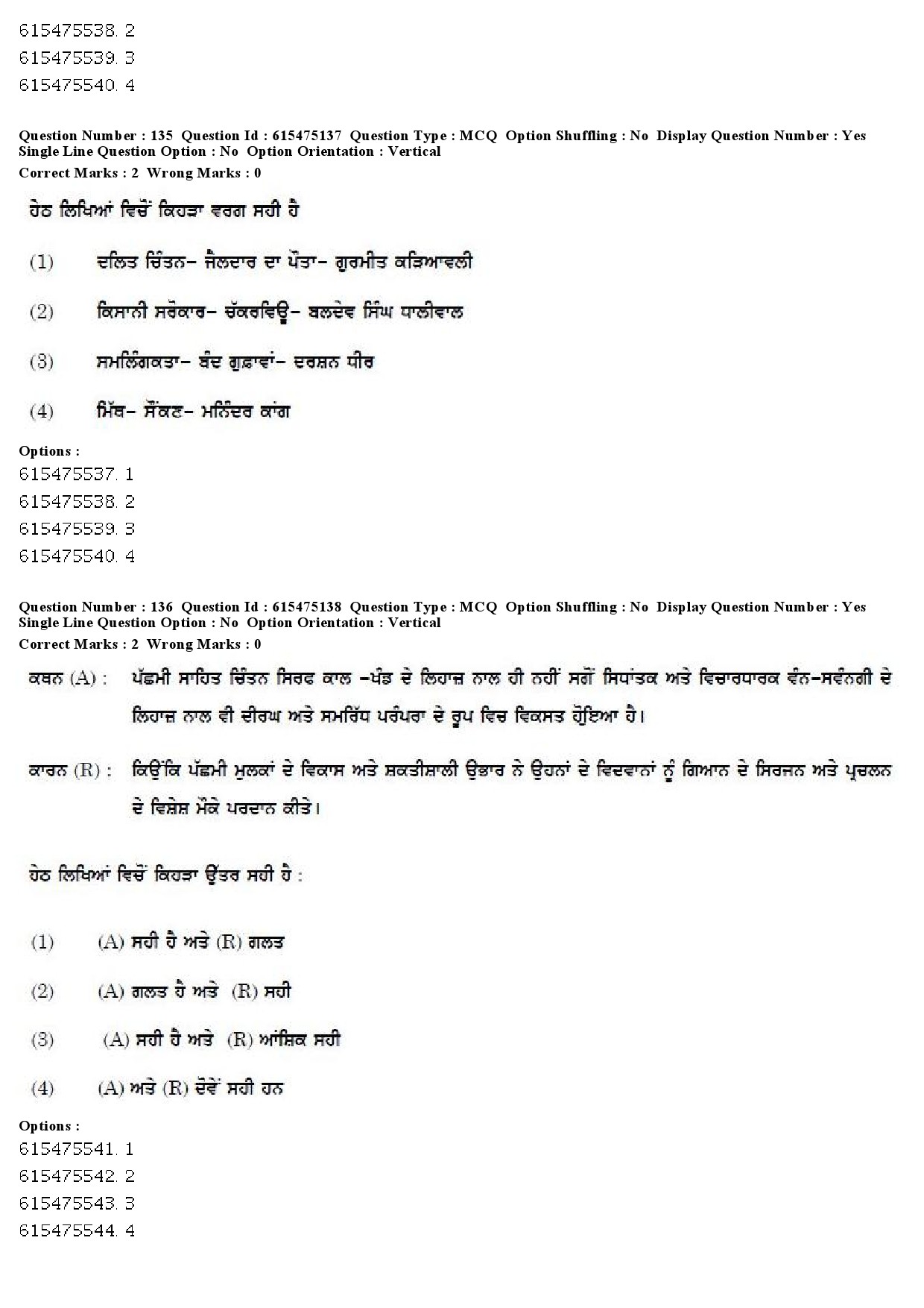 UGC NET Punjabi Question Paper December 2019 121