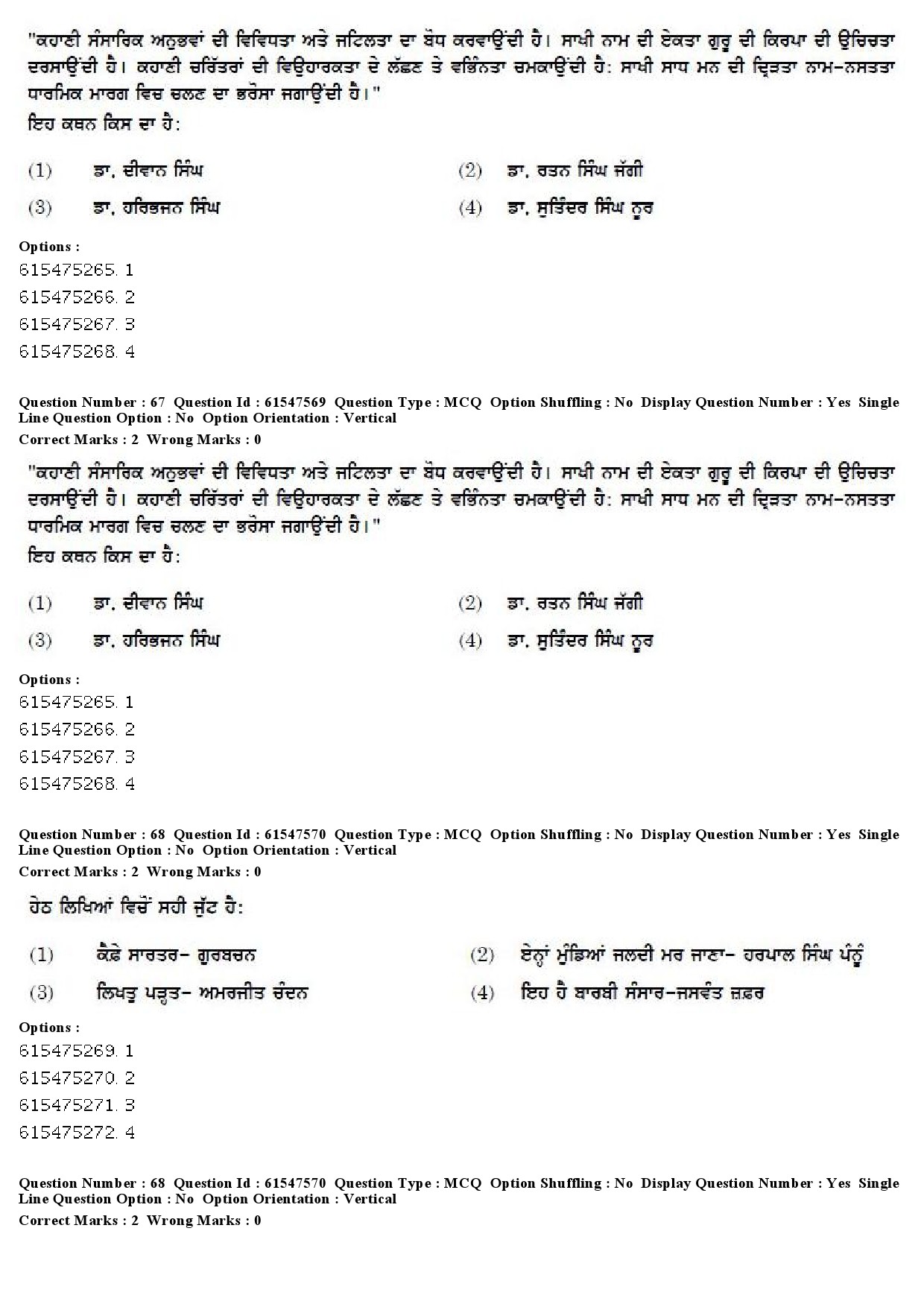 UGC NET Punjabi Question Paper December 2019 58