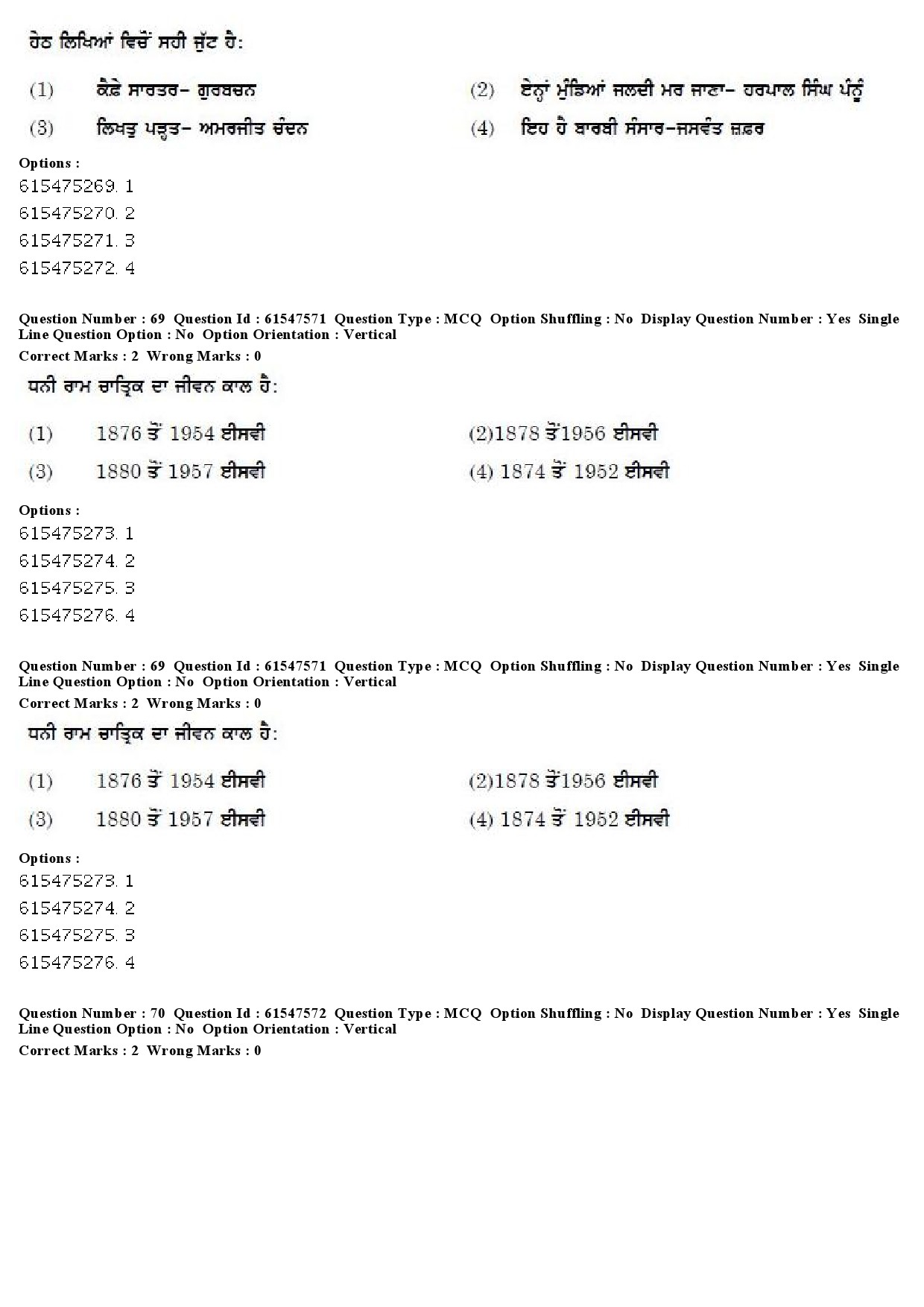 UGC NET Punjabi Question Paper December 2019 59