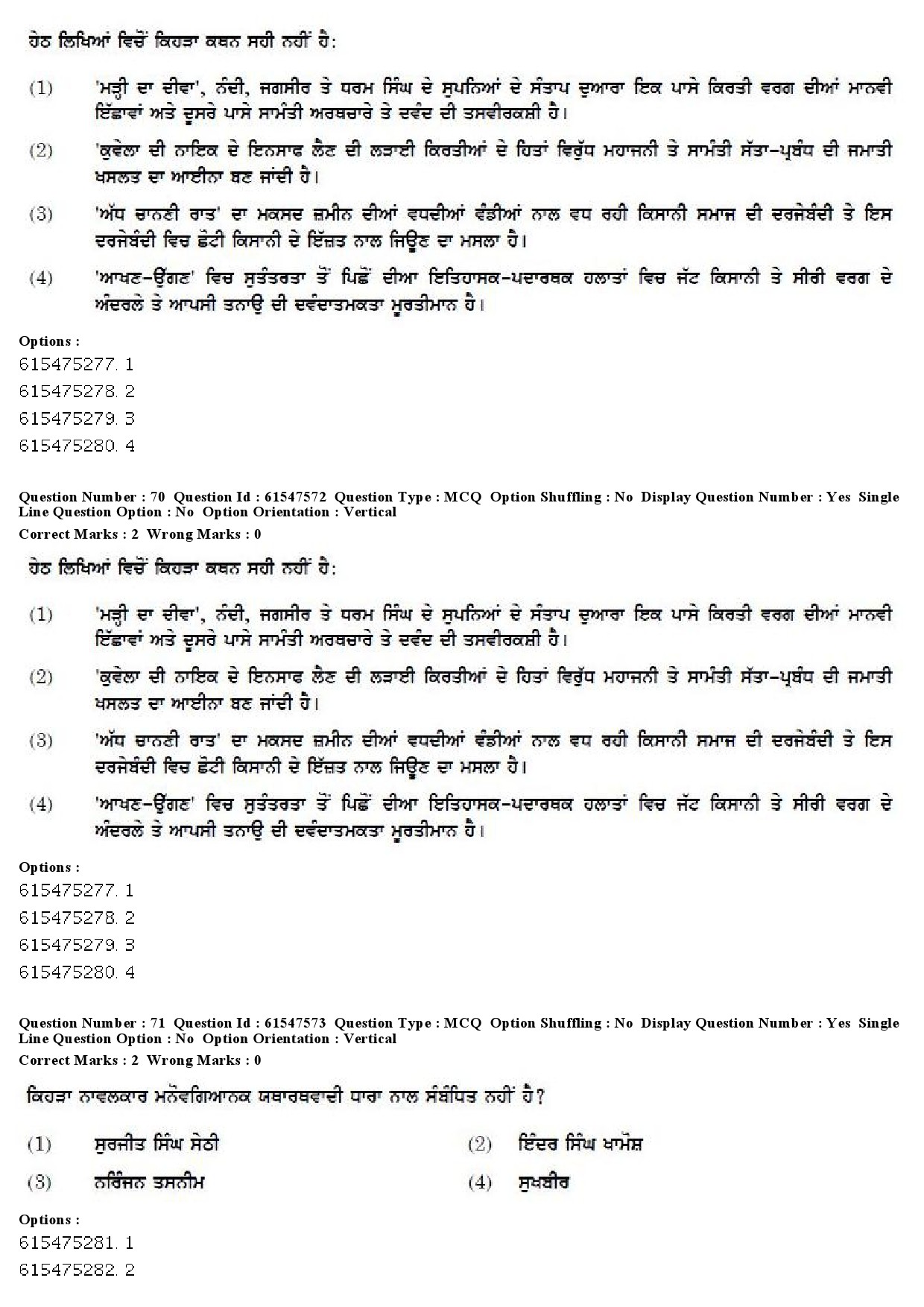 UGC NET Punjabi Question Paper December 2019 60