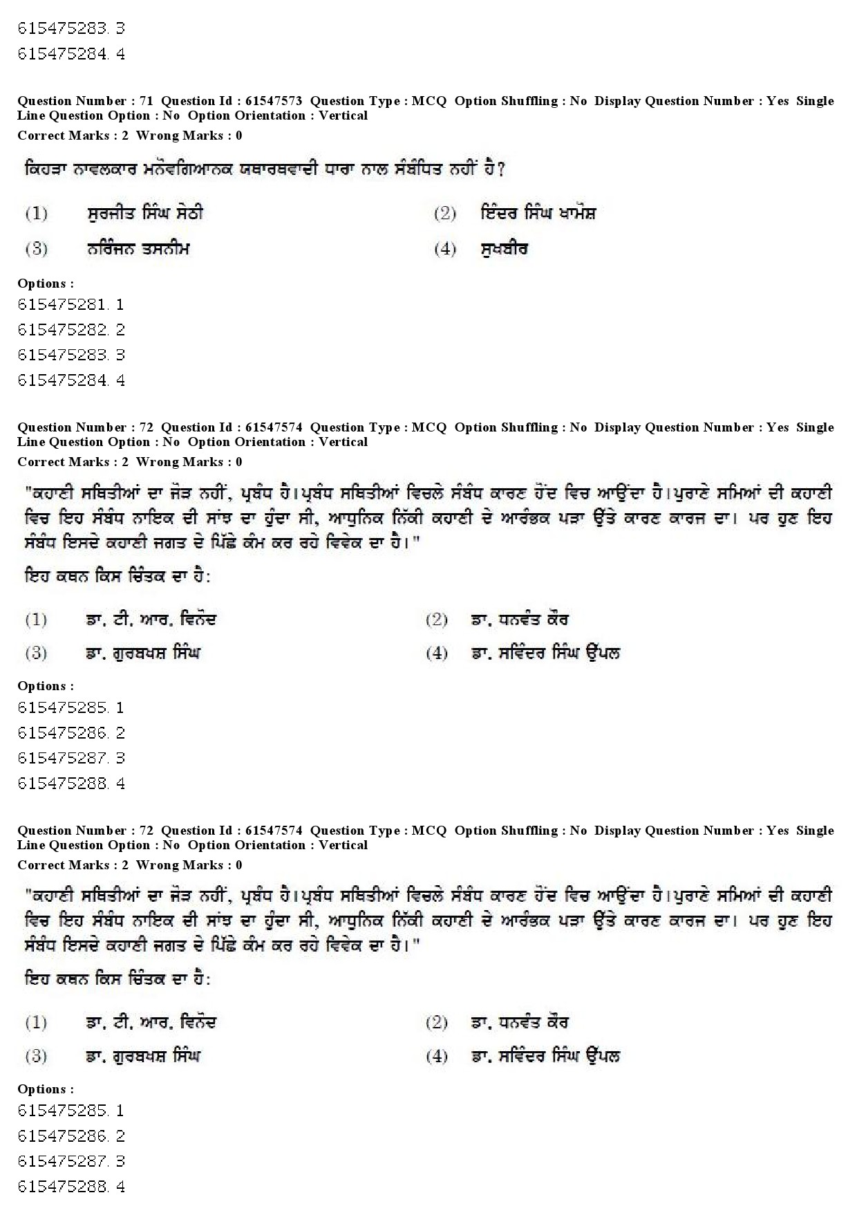 UGC NET Punjabi Question Paper December 2019 61