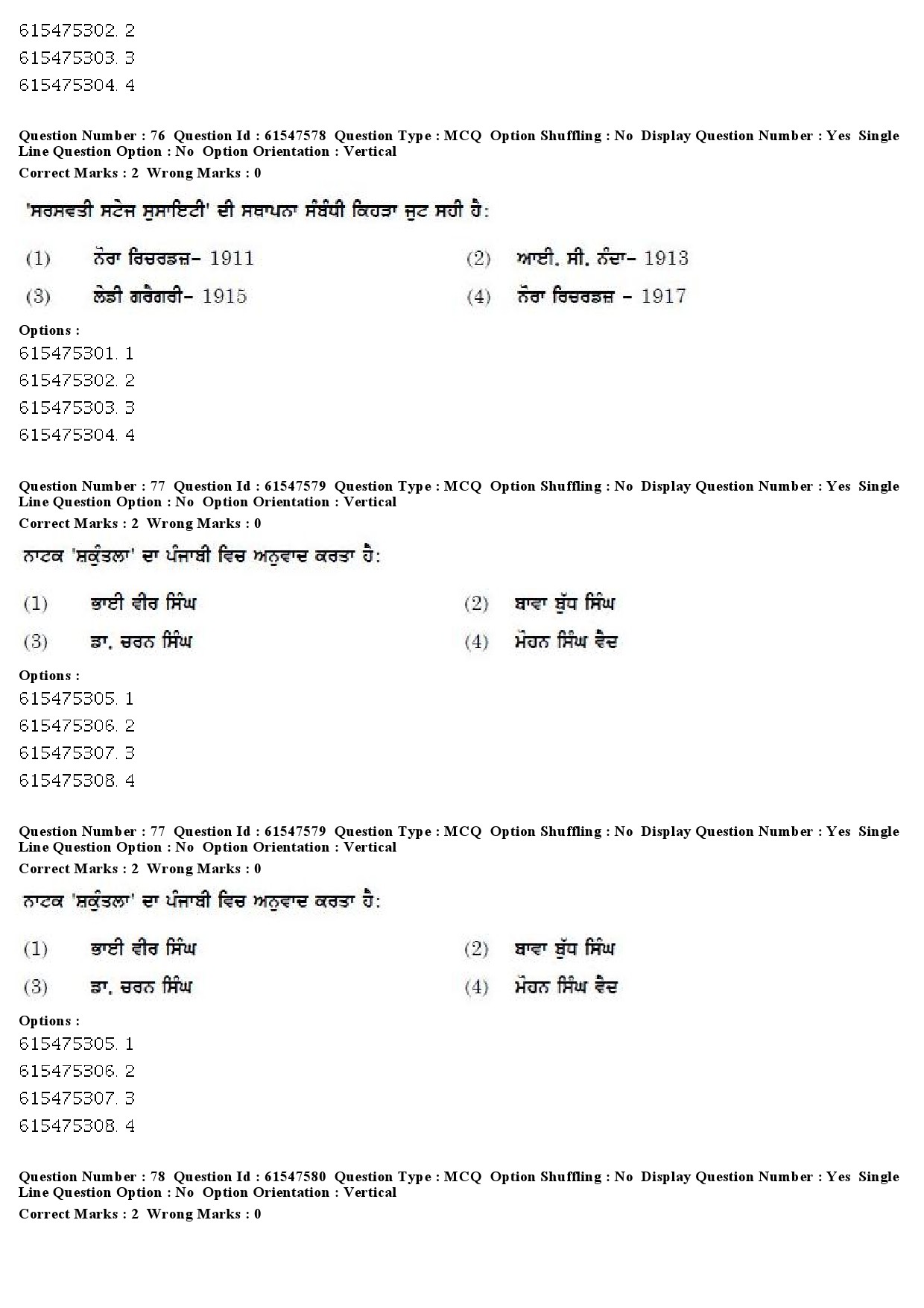 UGC NET Punjabi Question Paper December 2019 64