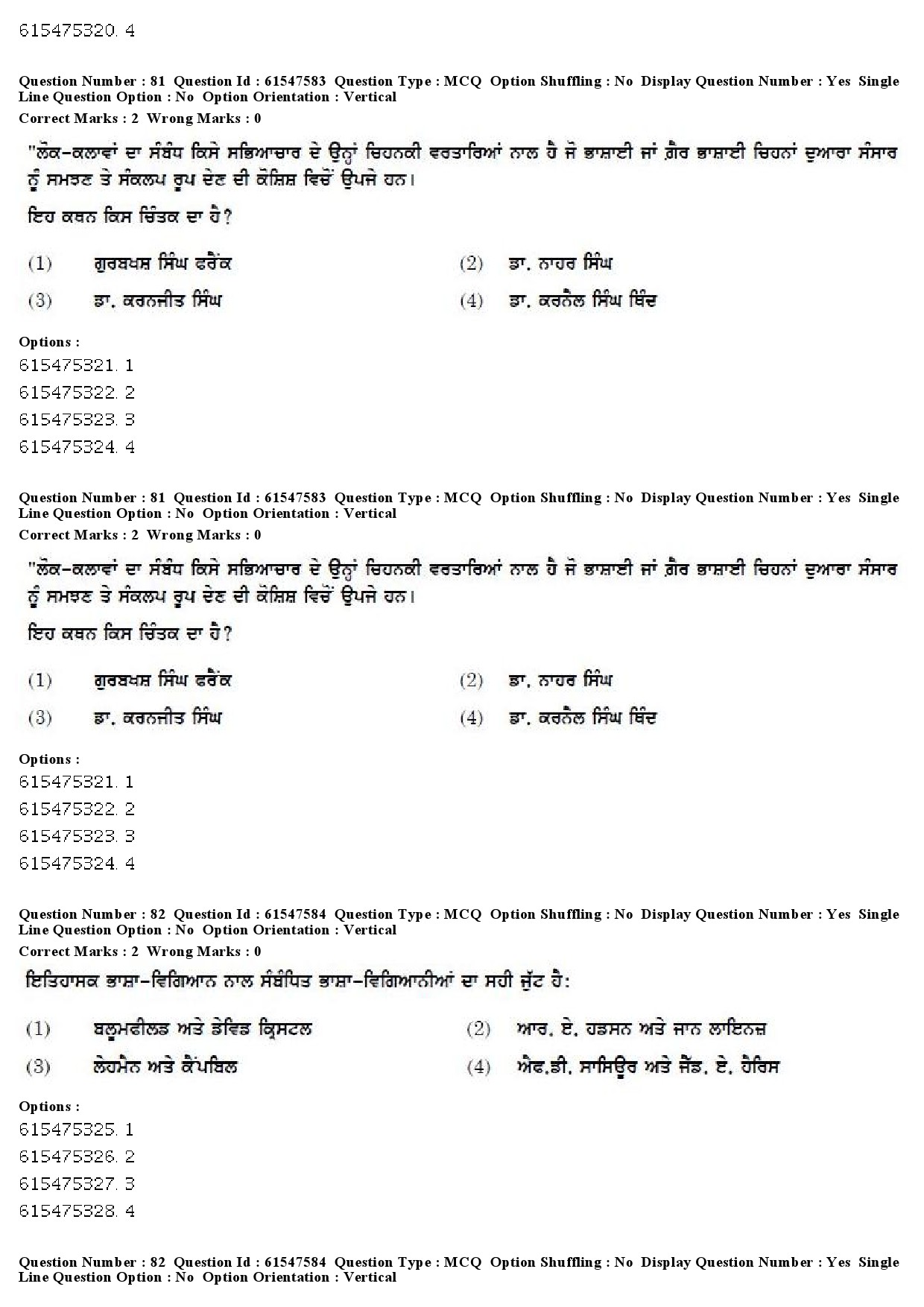 UGC NET Punjabi Question Paper December 2019 67