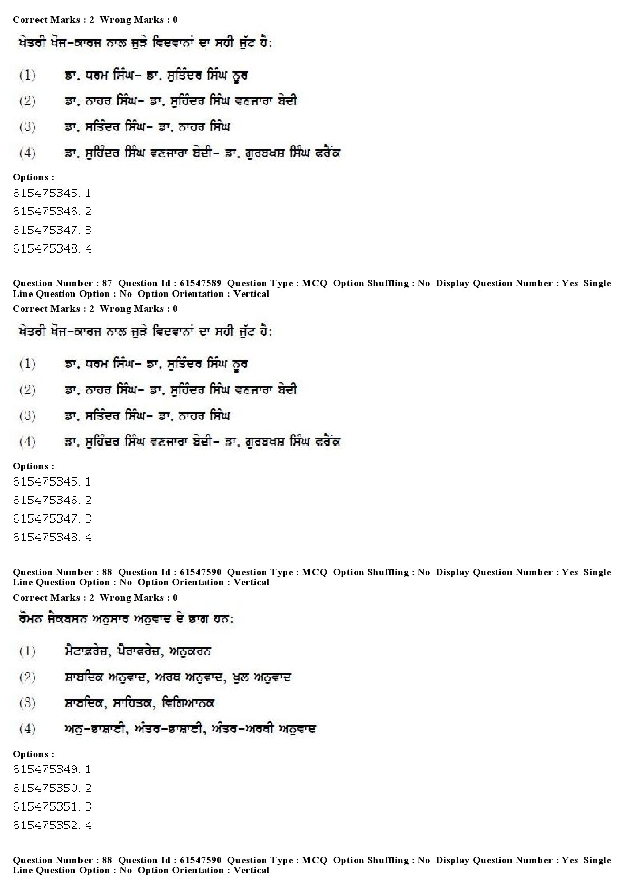 UGC NET Punjabi Question Paper December 2019 71