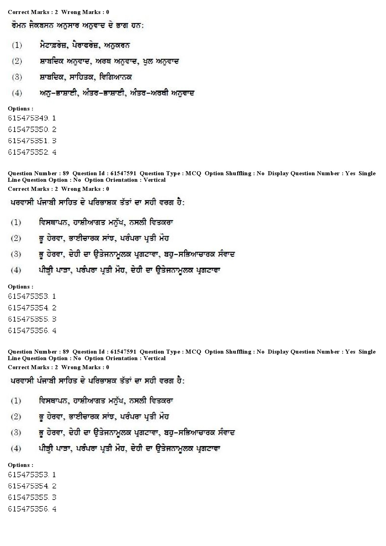 UGC NET Punjabi Question Paper December 2019 72