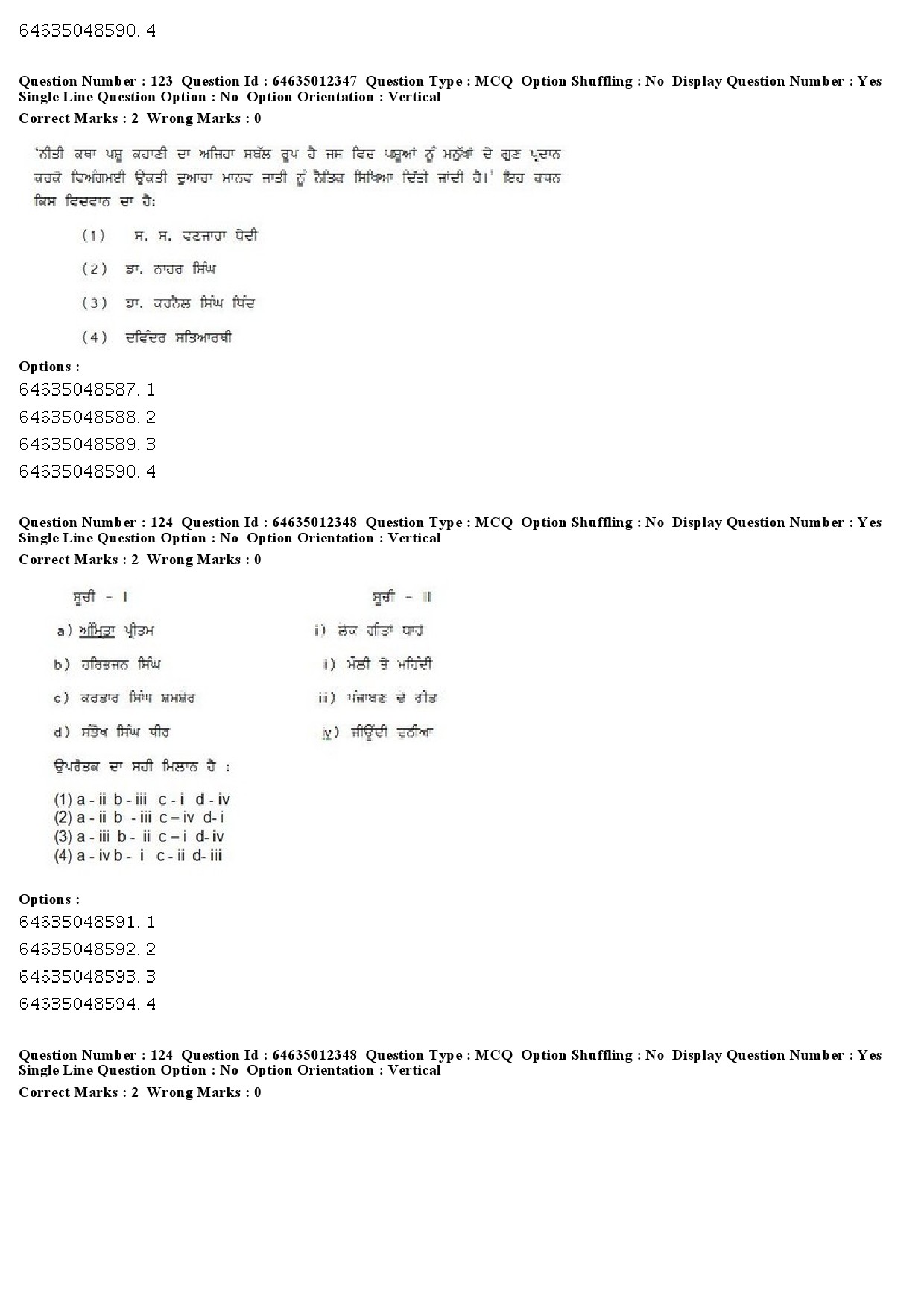 UGC NET Punjabi Question Paper June 2019 88