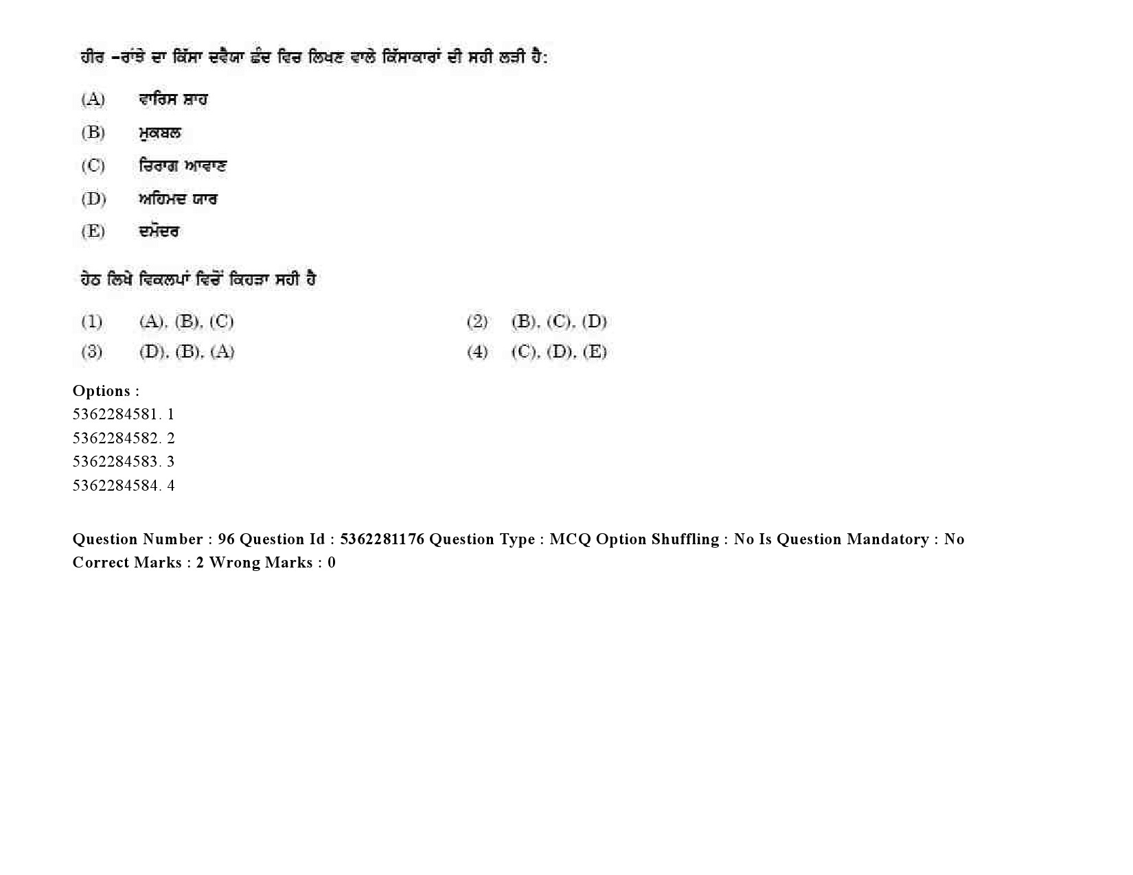 UGC NET Punjabi Question Paper September 2020 117