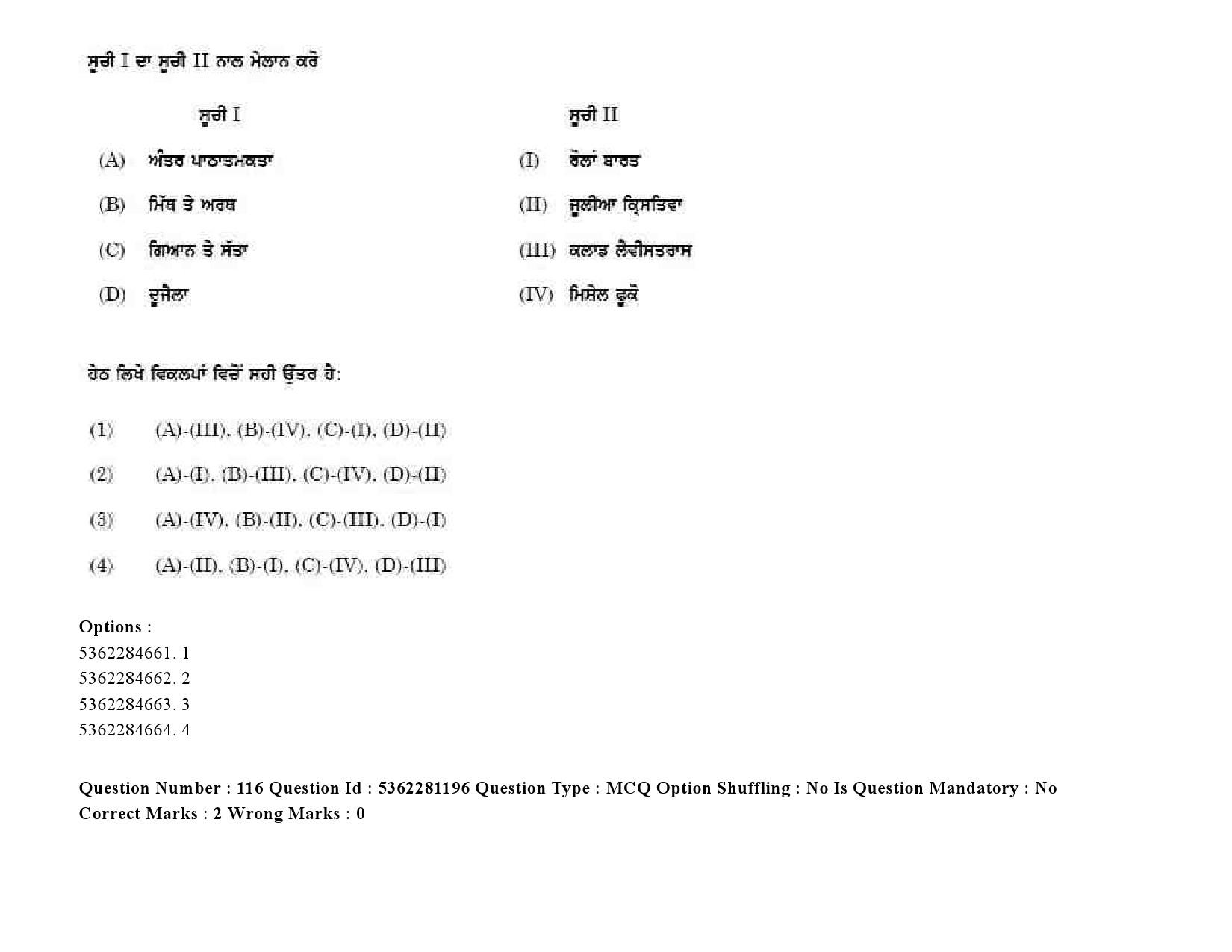 UGC NET Punjabi Question Paper September 2020 155