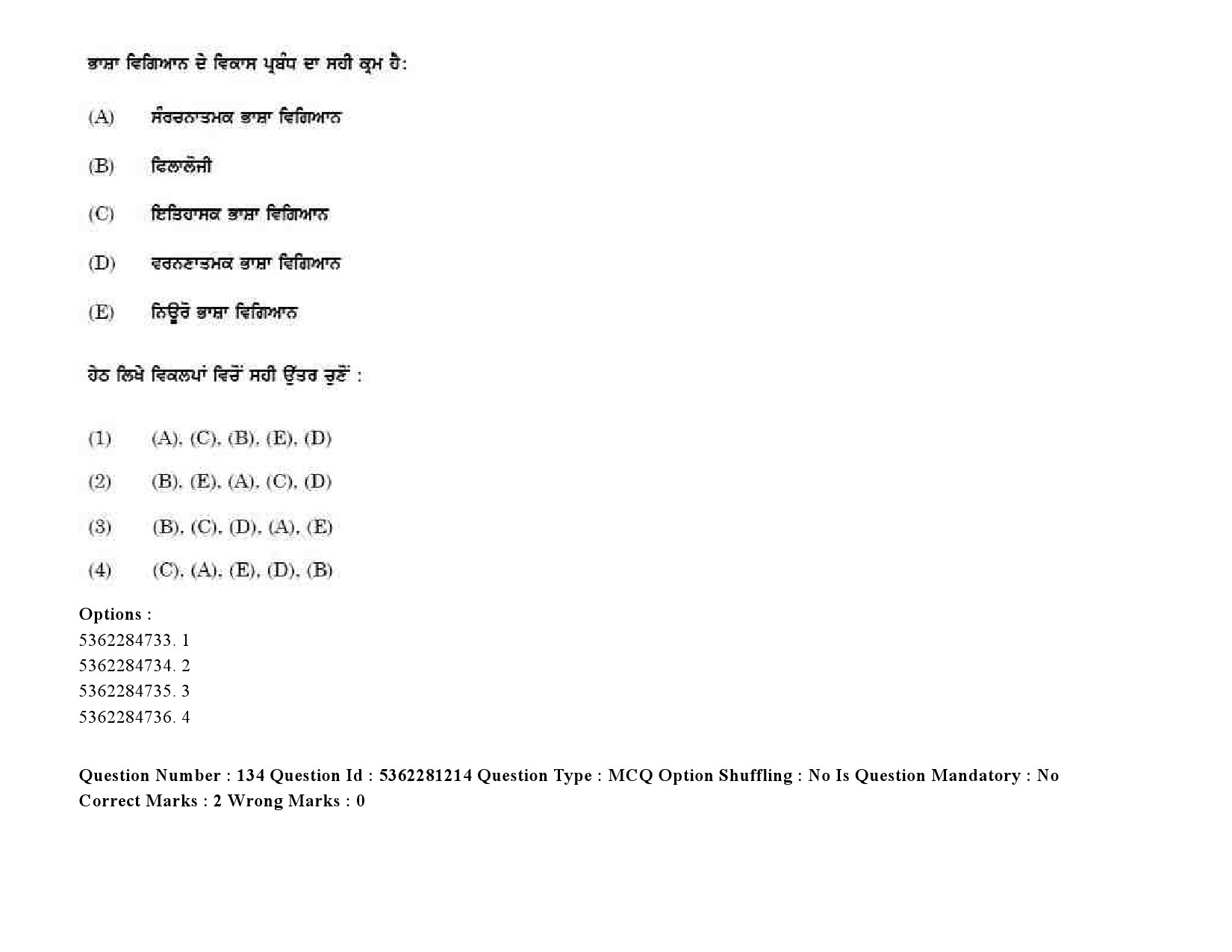 UGC NET Punjabi Question Paper September 2020 191