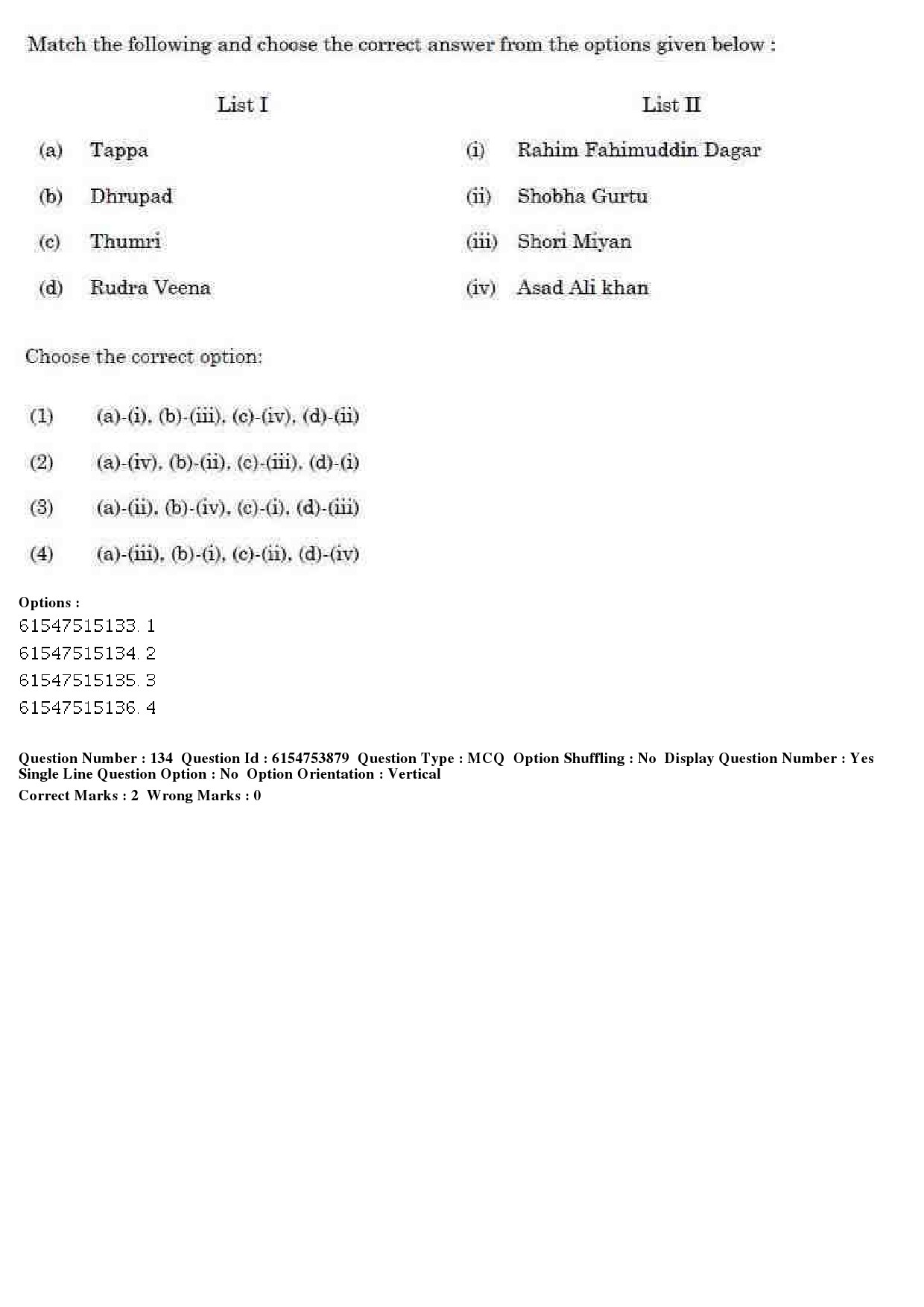 UGC NET Music Rabindra Sangeet Question Paper December 2019 107