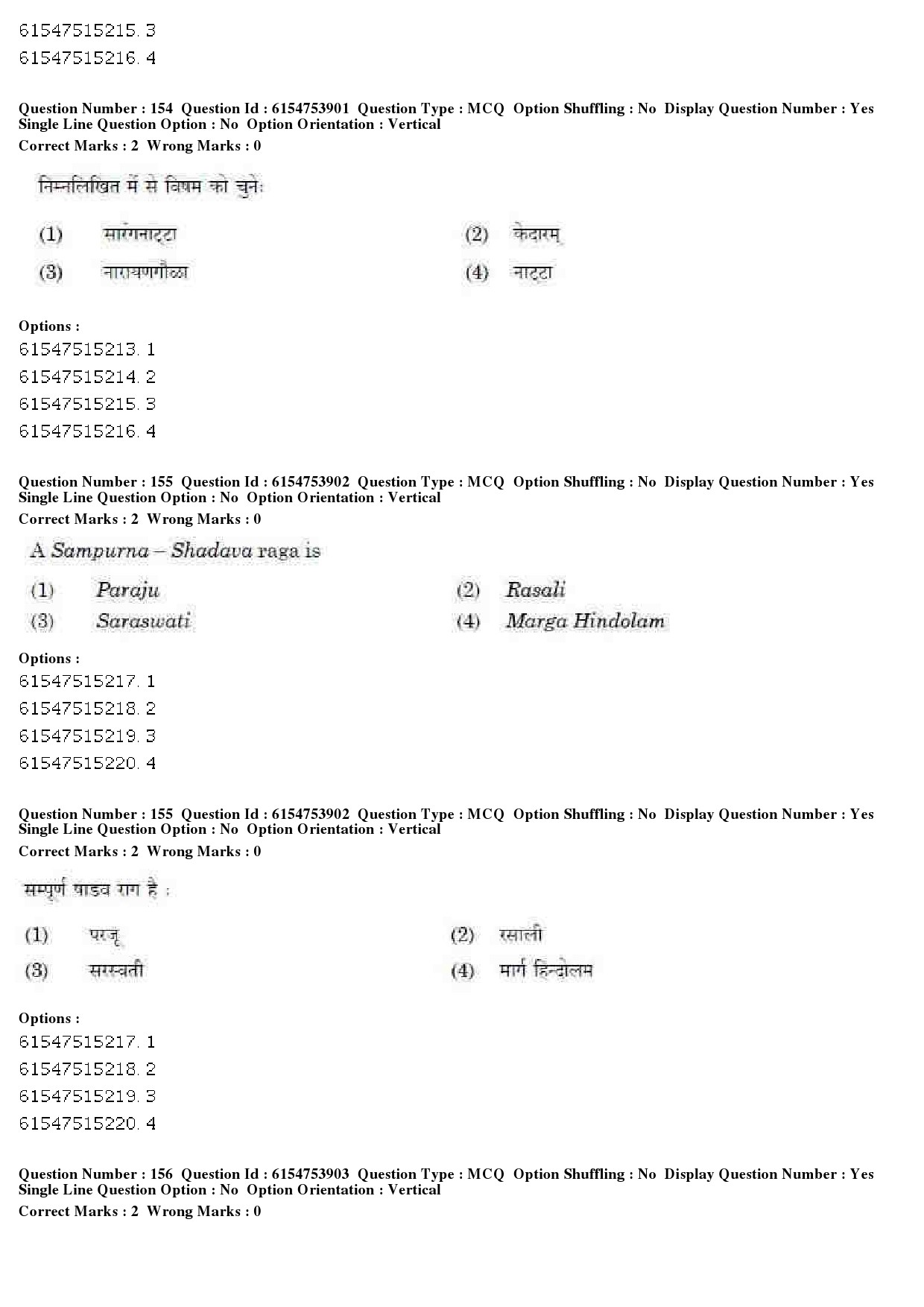 UGC NET Music Rabindra Sangeet Question Paper December 2019 131