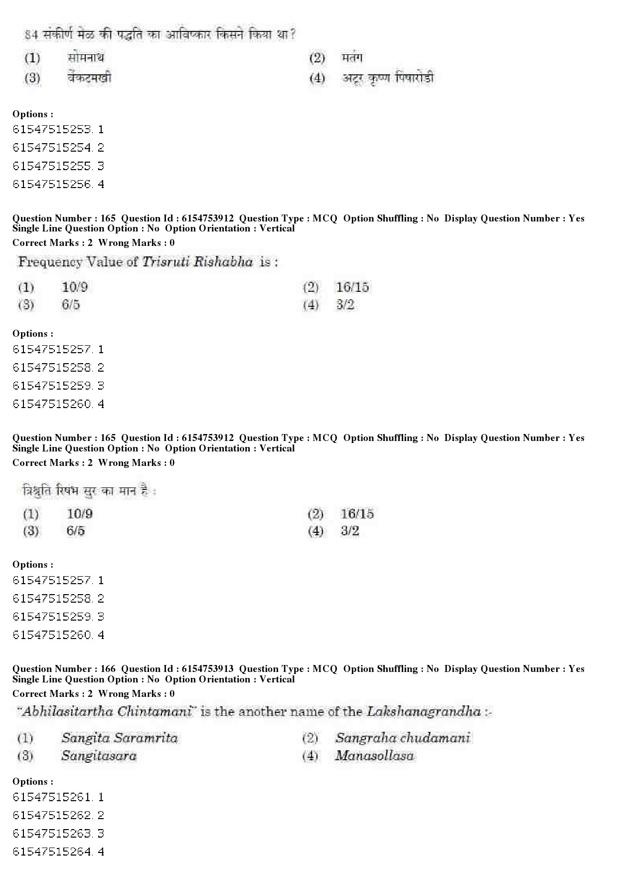 UGC NET Music Rabindra Sangeet Question Paper December 2019 137