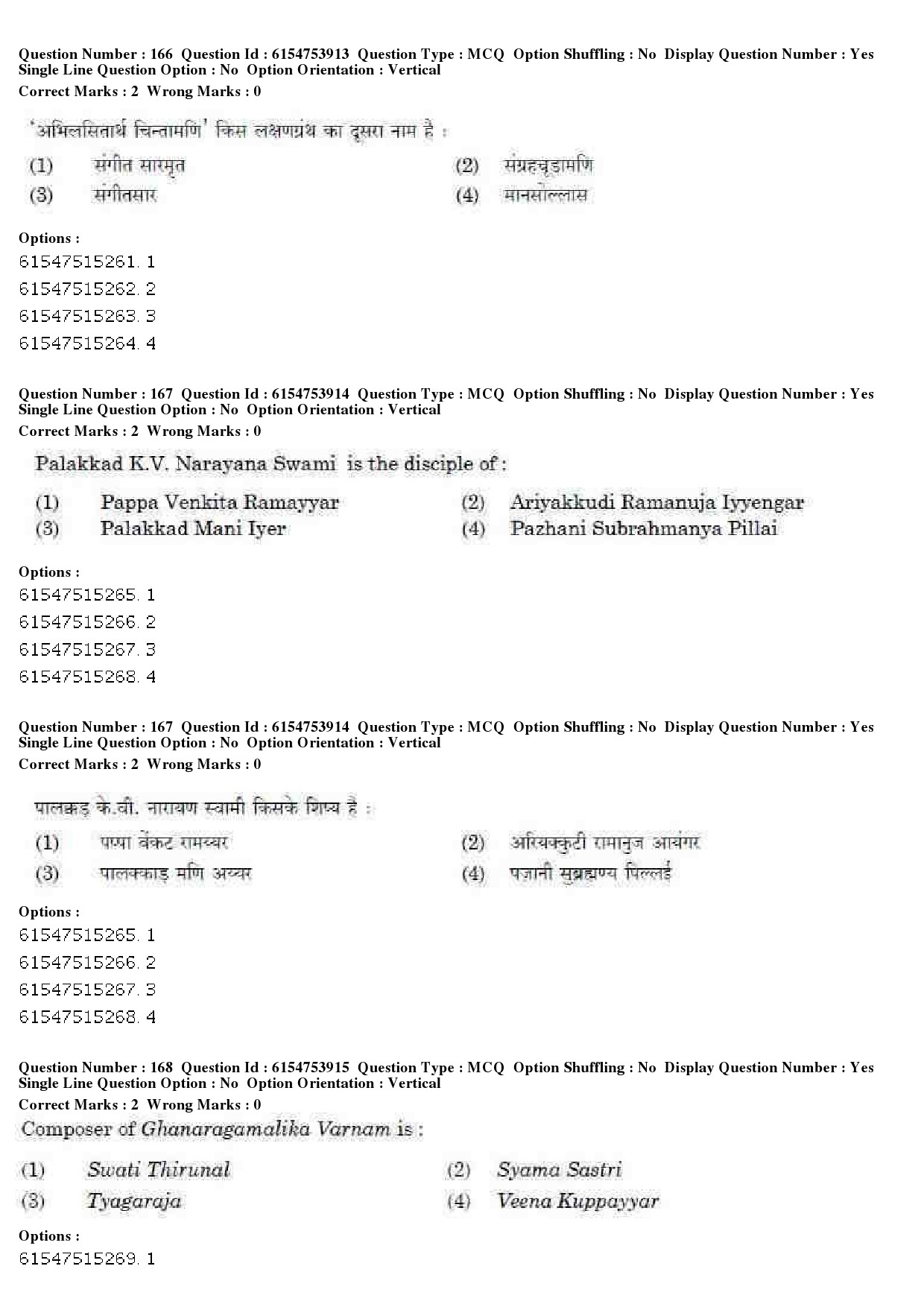 UGC NET Music Rabindra Sangeet Question Paper December 2019 138