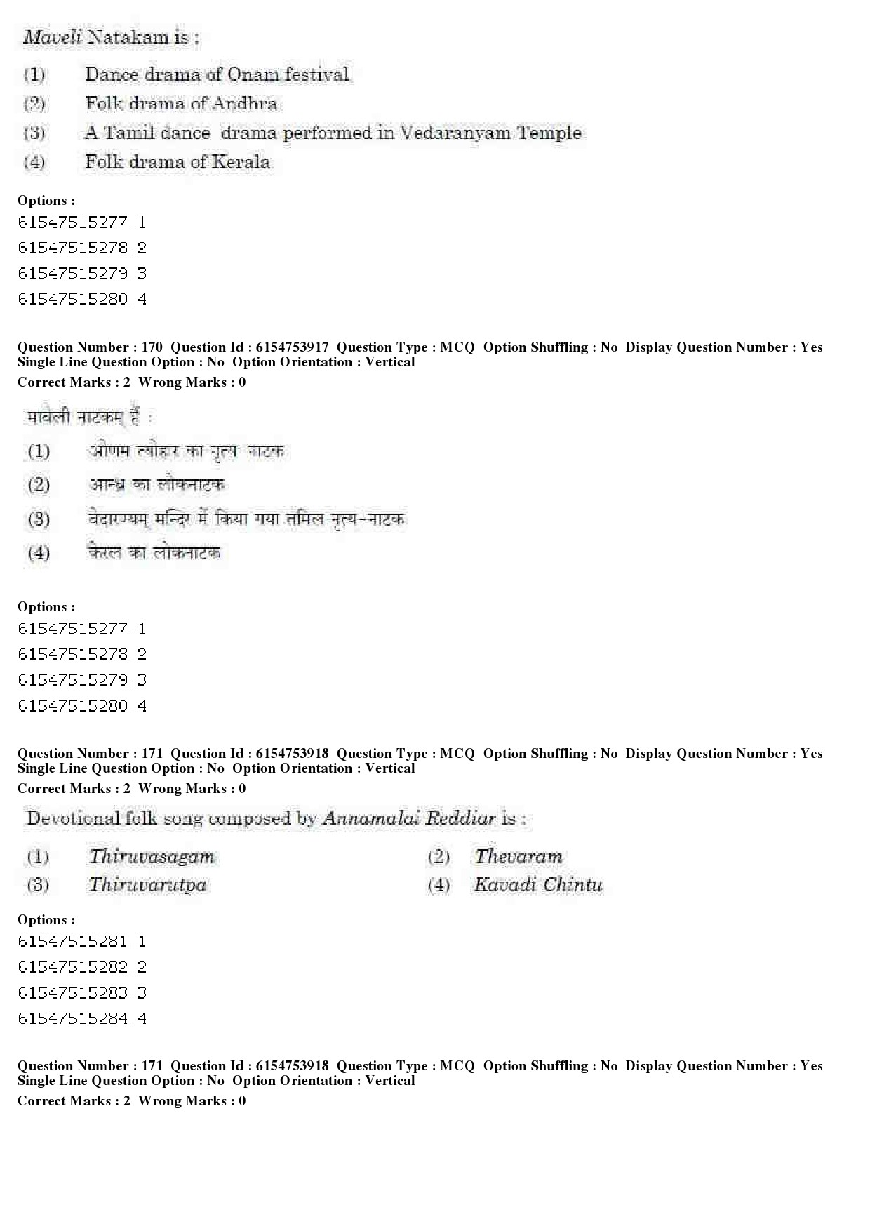 UGC NET Music Rabindra Sangeet Question Paper December 2019 140