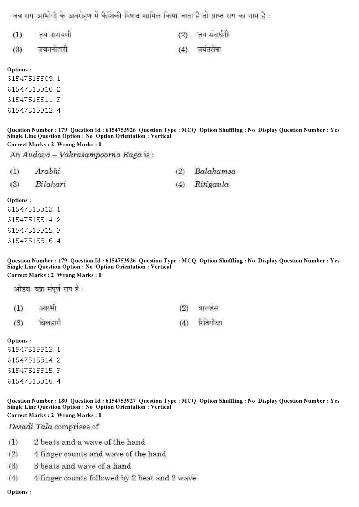 UGC NET Music Rabindra Sangeet Question Paper December 2019 145