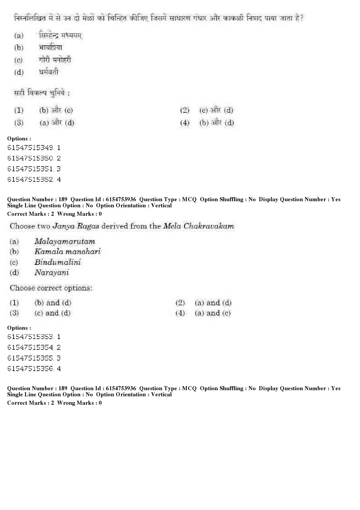 UGC NET Music Rabindra Sangeet Question Paper December 2019 151