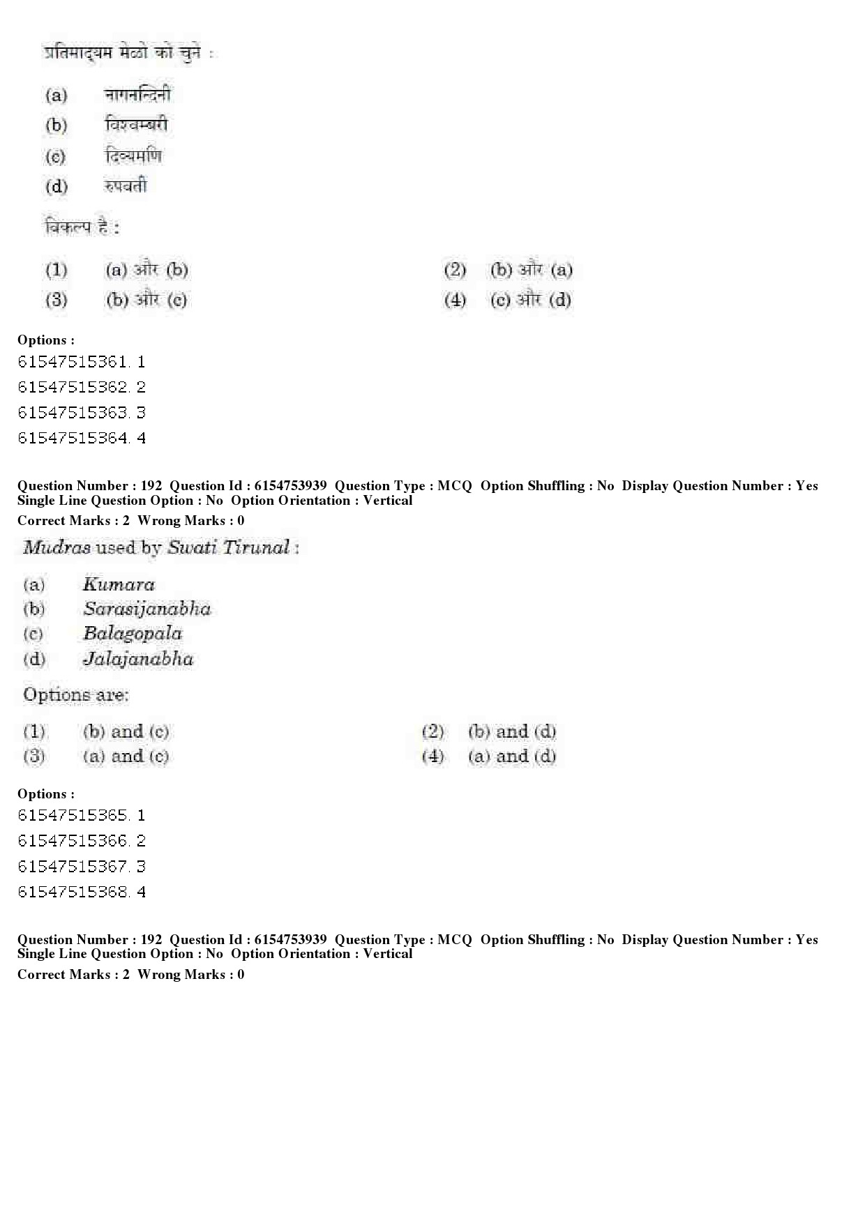 UGC NET Music Rabindra Sangeet Question Paper December 2019 154