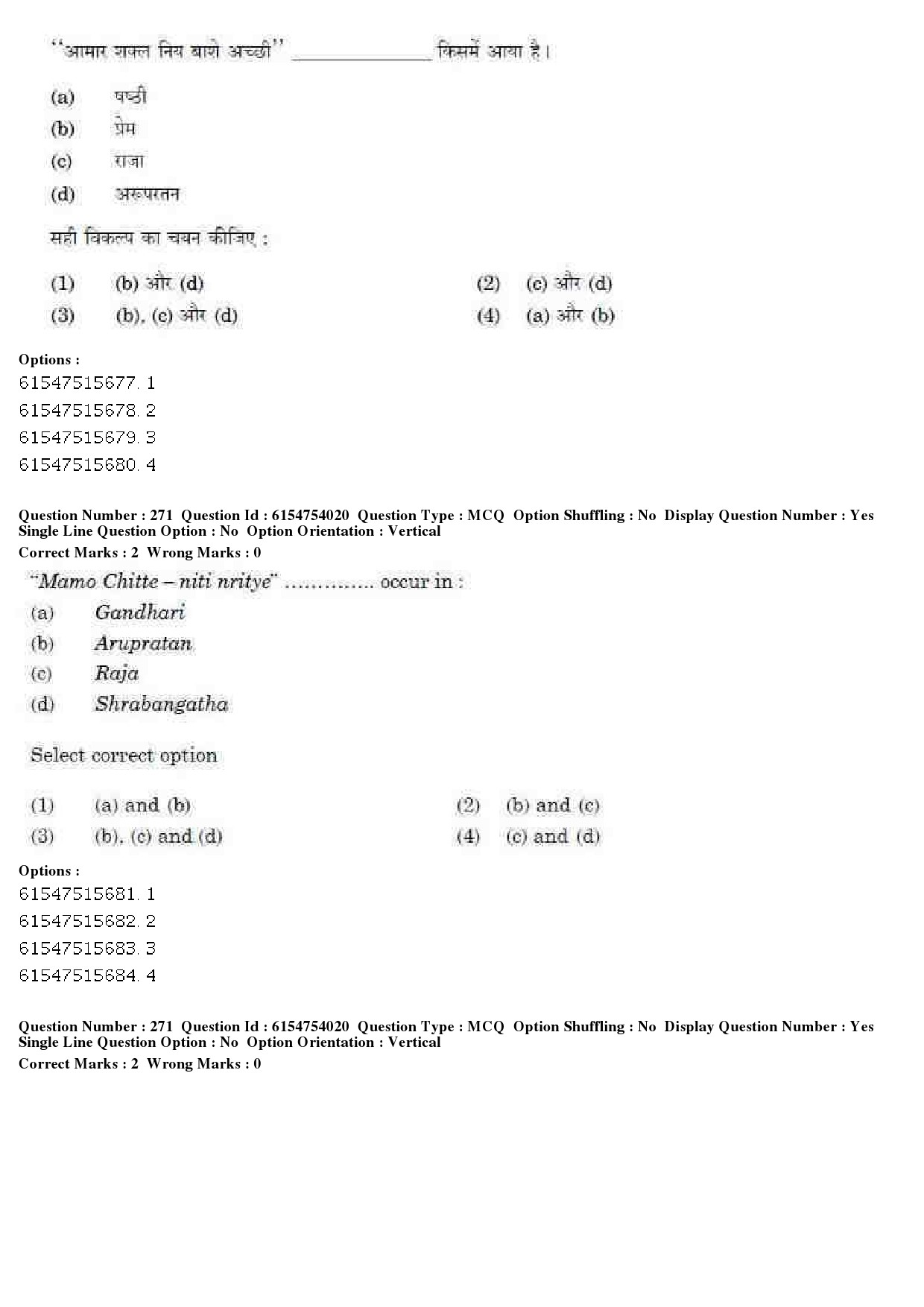 UGC NET Music Rabindra Sangeet Question Paper December 2019 221