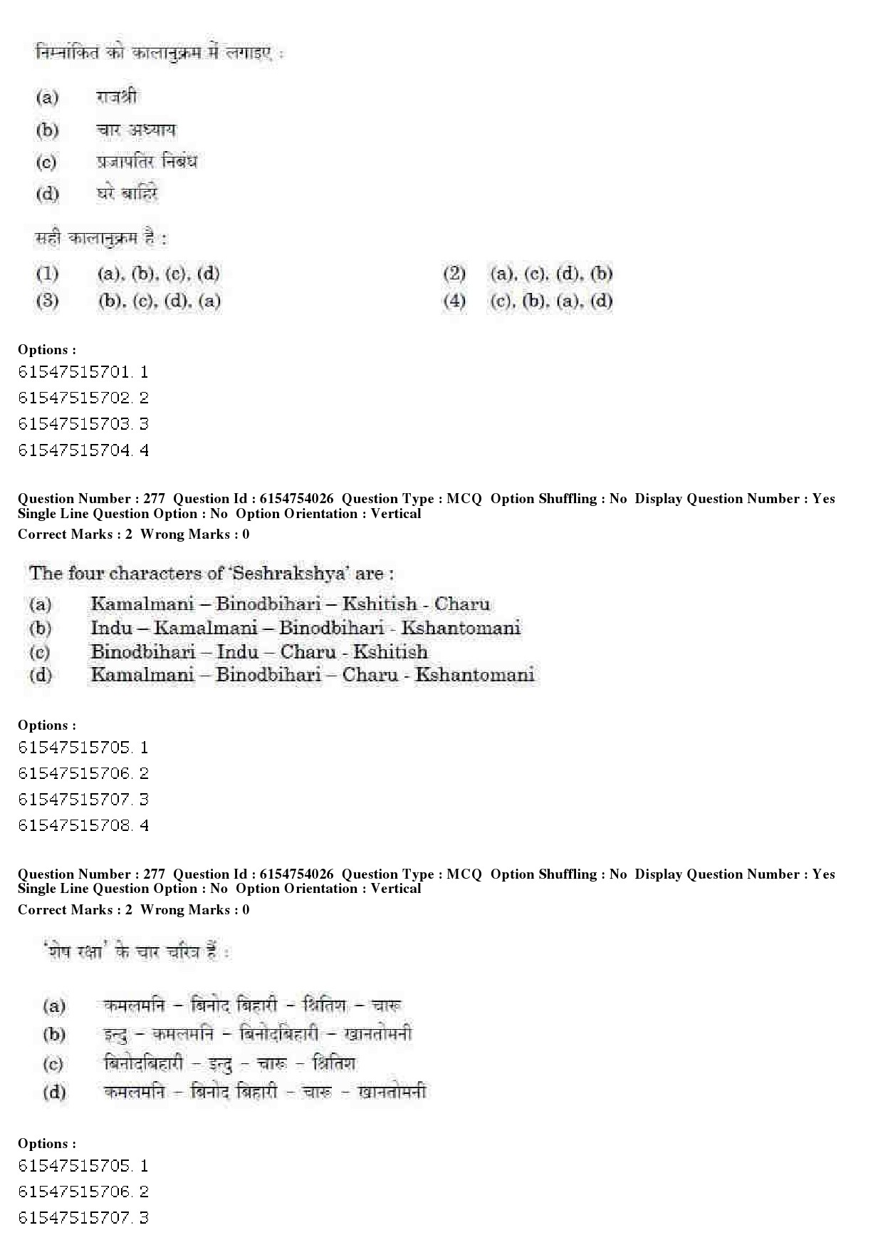 UGC NET Music Rabindra Sangeet Question Paper December 2019 227