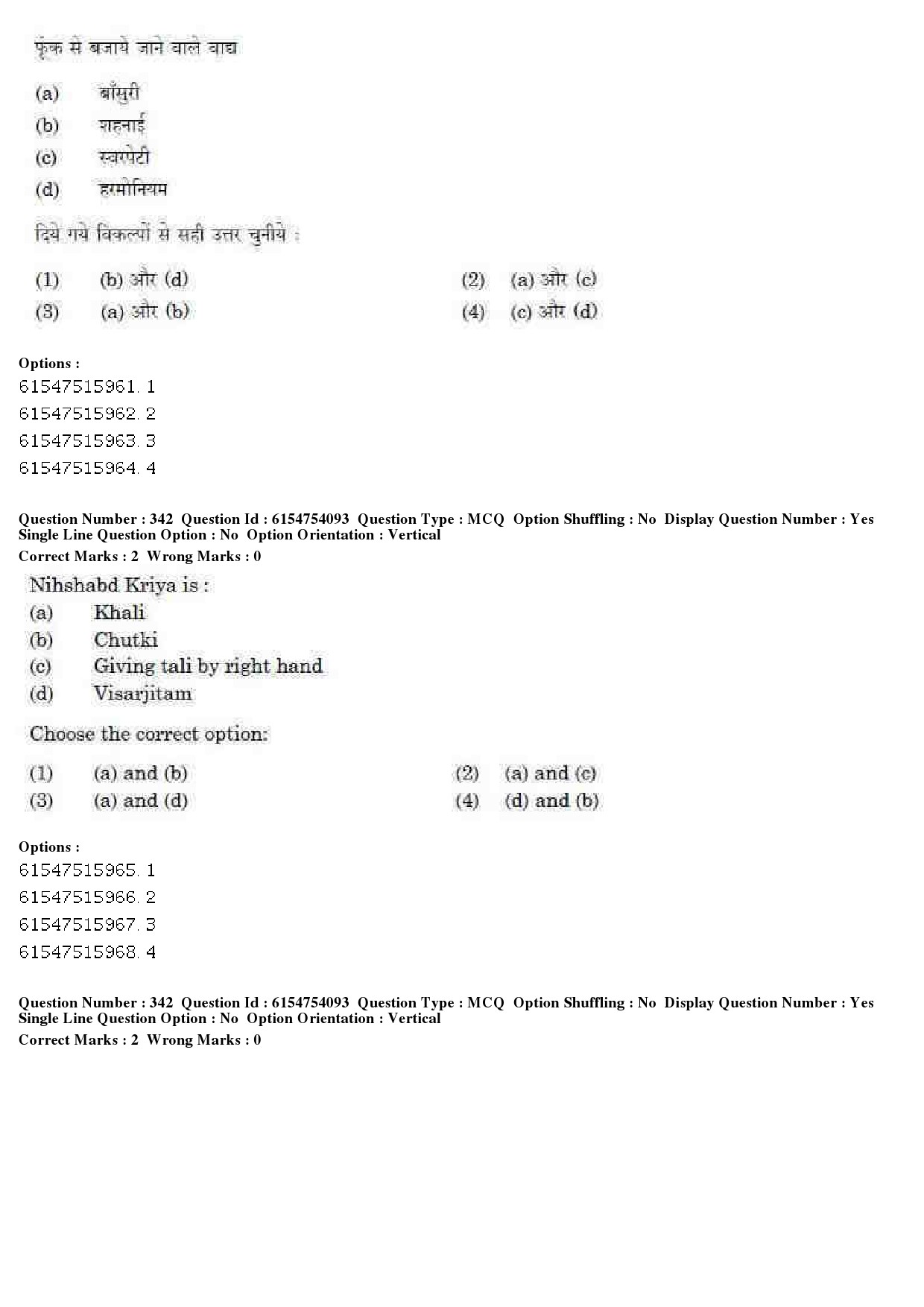 UGC NET Music Rabindra Sangeet Question Paper December 2019 280