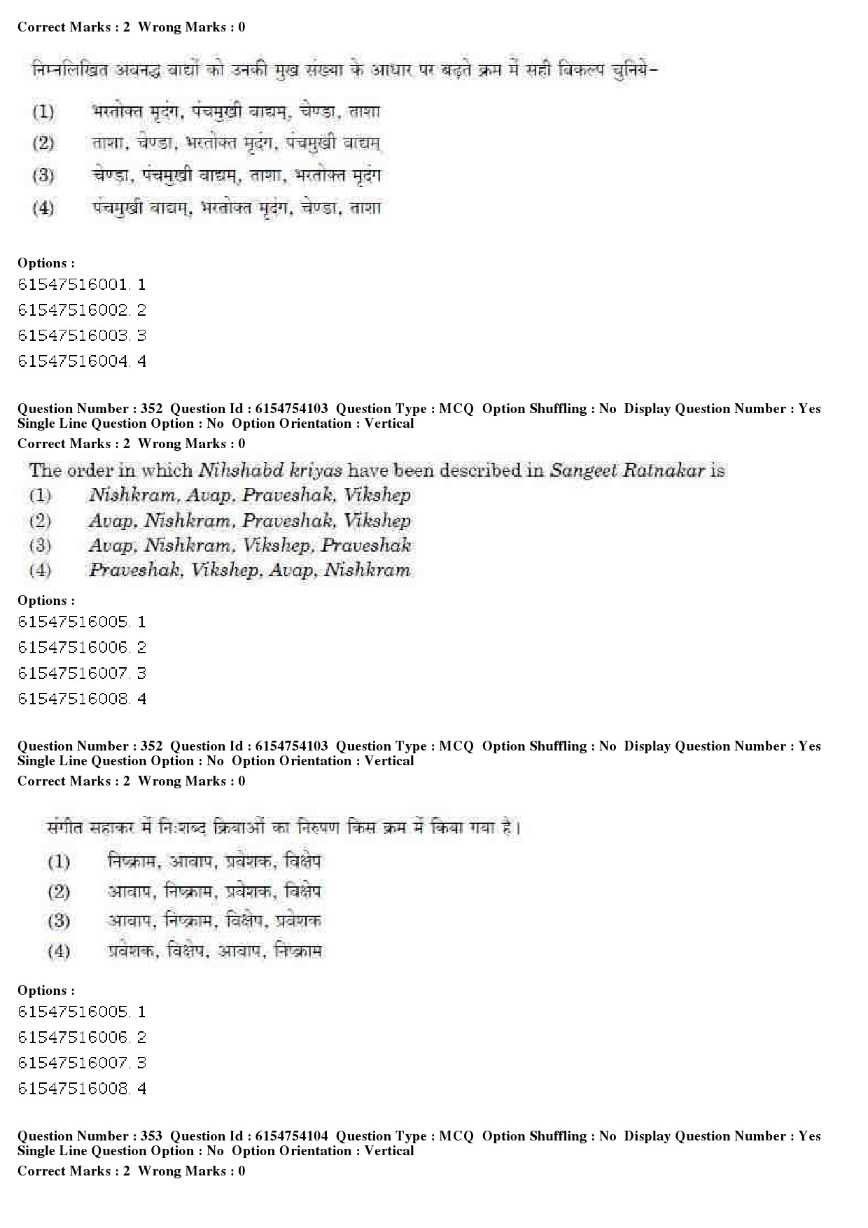 UGC NET Music Rabindra Sangeet Question Paper December 2019 289