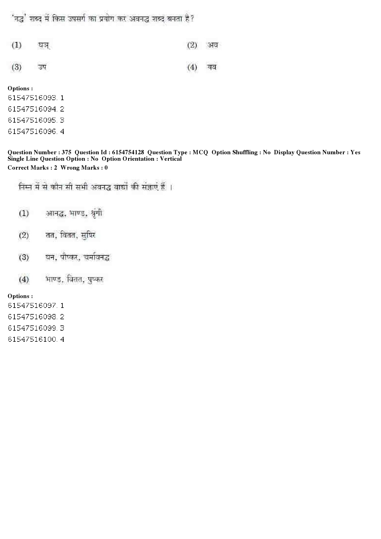 UGC NET Music Rabindra Sangeet Question Paper December 2019 320