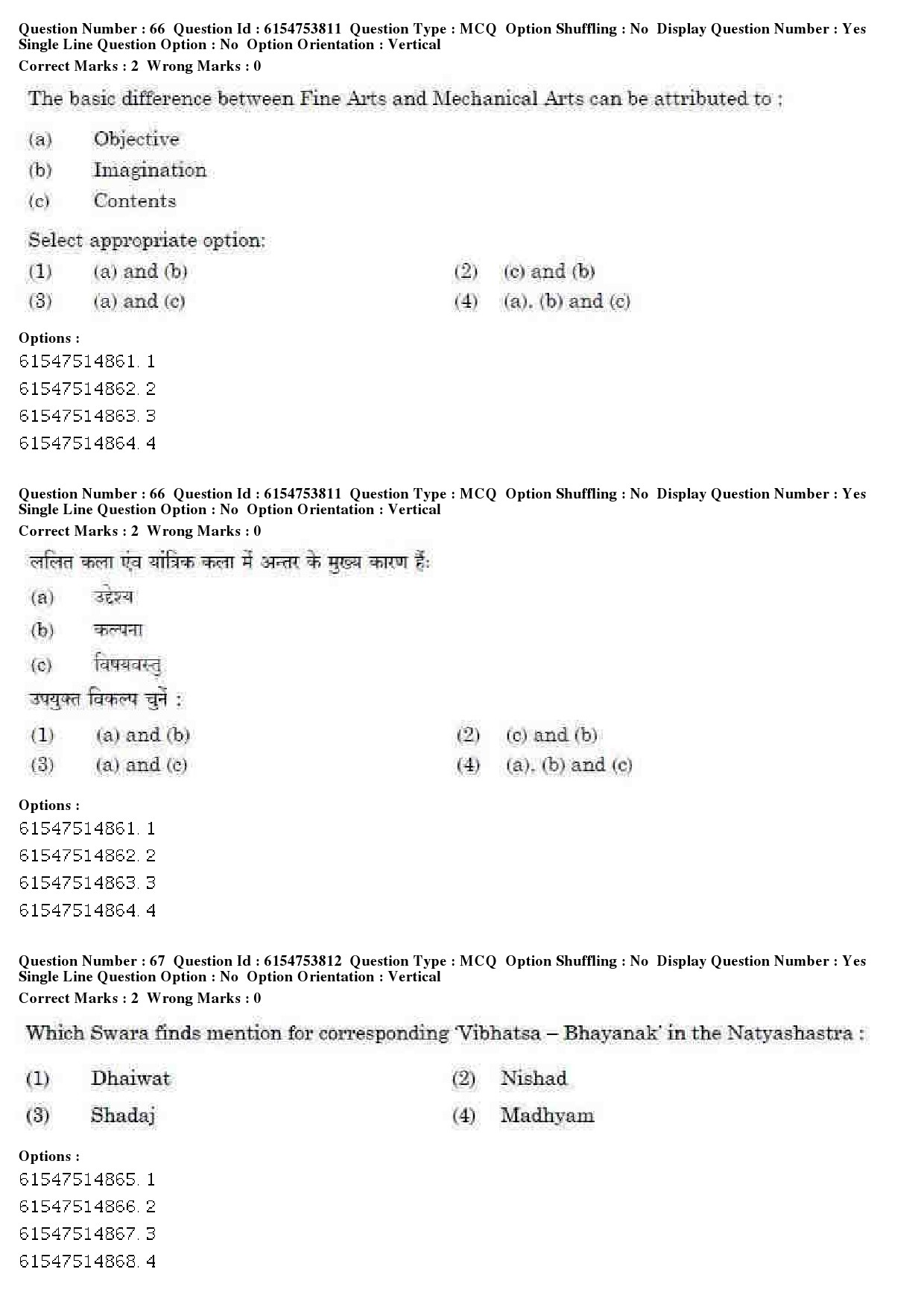 UGC NET Music Rabindra Sangeet Question Paper December 2019 52