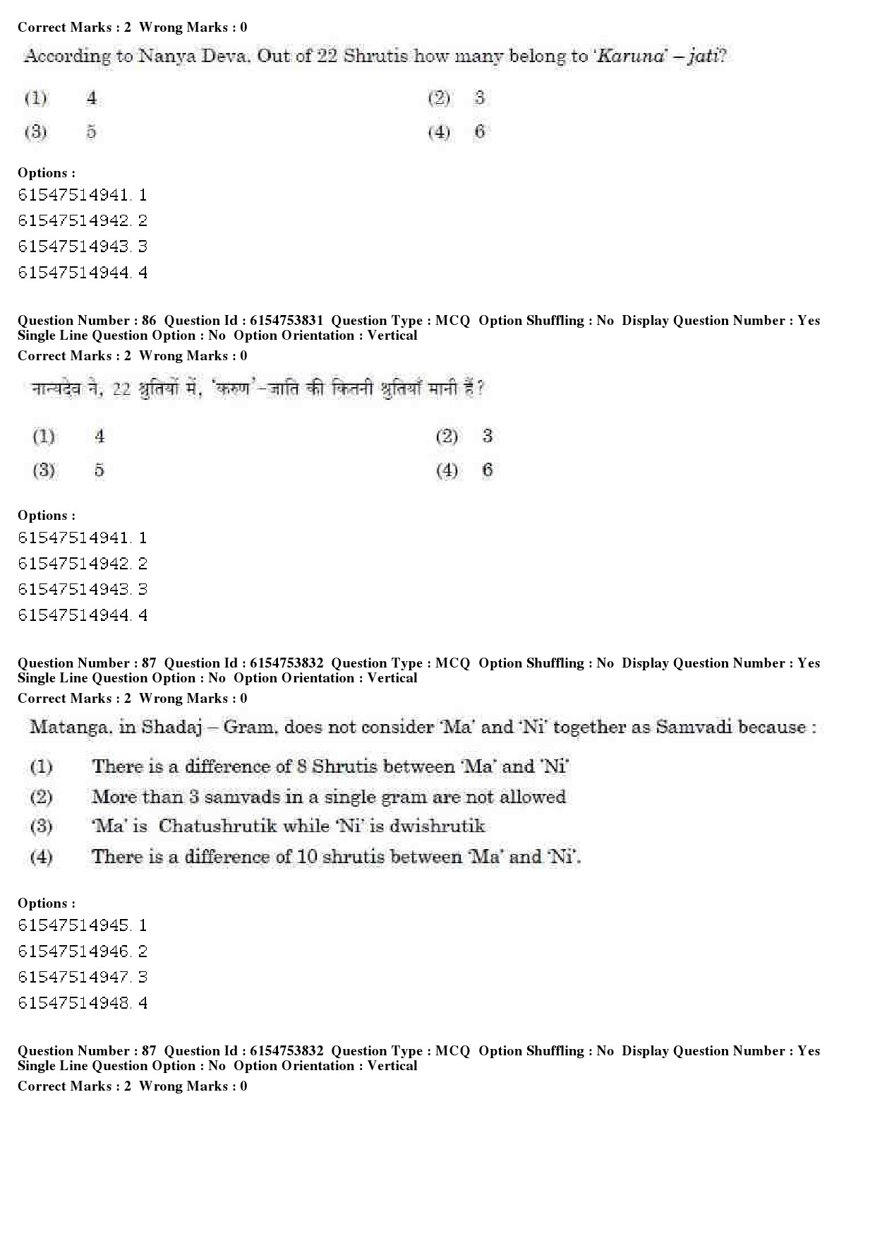 UGC NET Music Rabindra Sangeet Question Paper December 2019 66