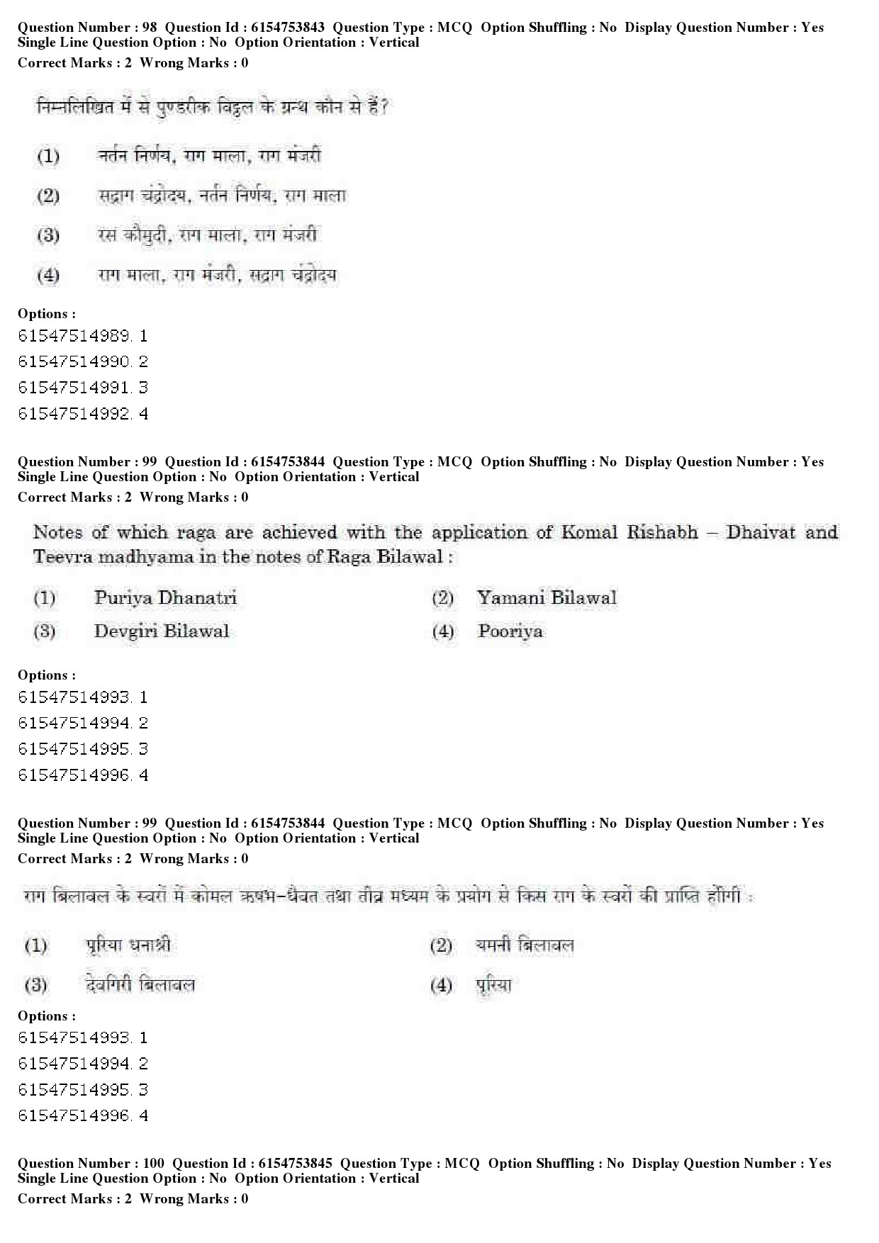 UGC NET Music Rabindra Sangeet Question Paper December 2019 74