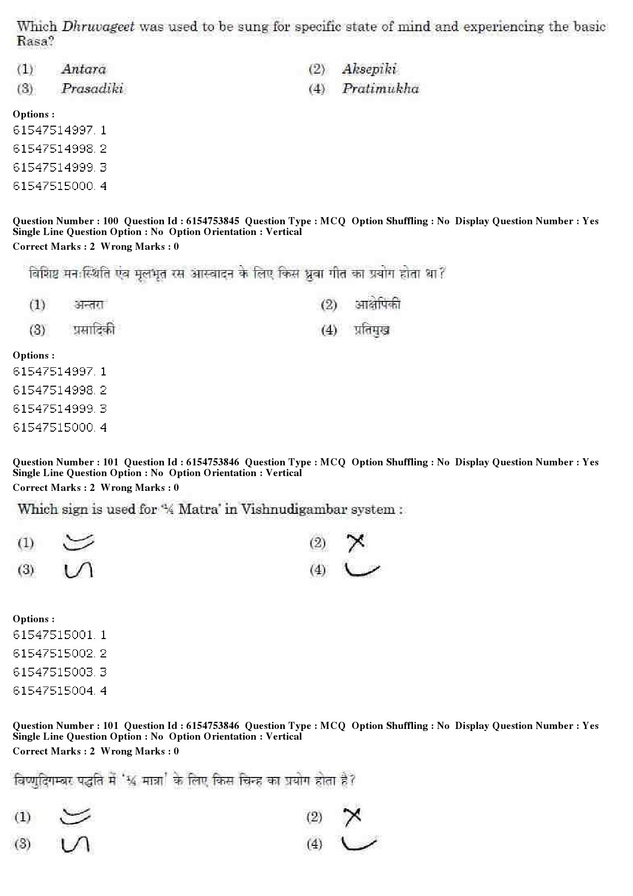 UGC NET Music Rabindra Sangeet Question Paper December 2019 75