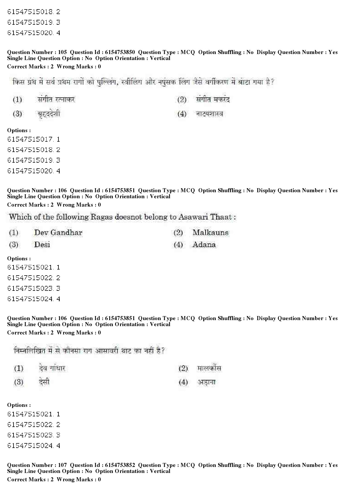 UGC NET Music Rabindra Sangeet Question Paper December 2019 78