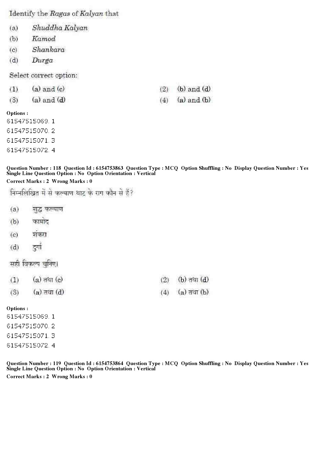 UGC NET Music Rabindra Sangeet Question Paper December 2019 88