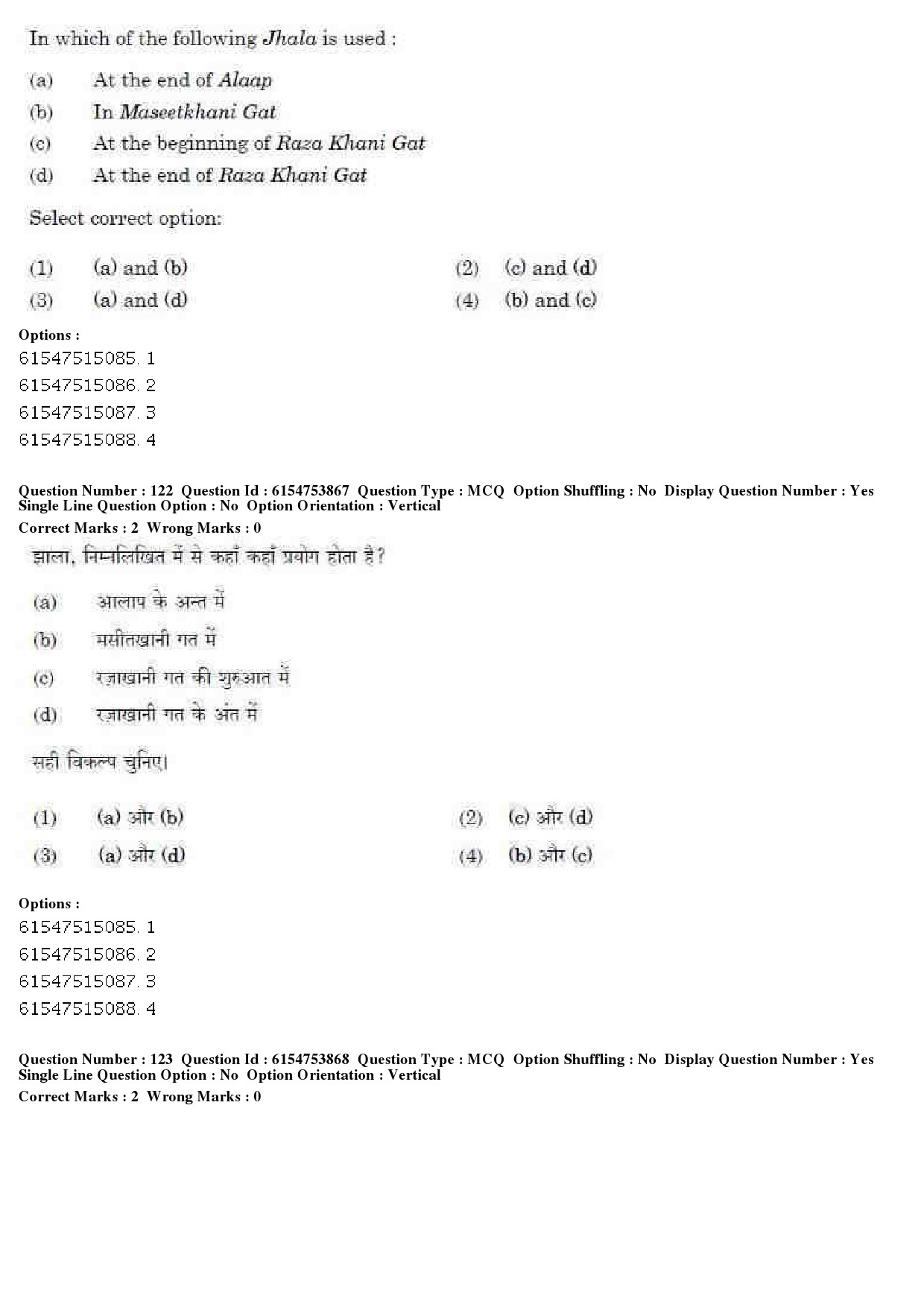 UGC NET Music Rabindra Sangeet Question Paper December 2019 92