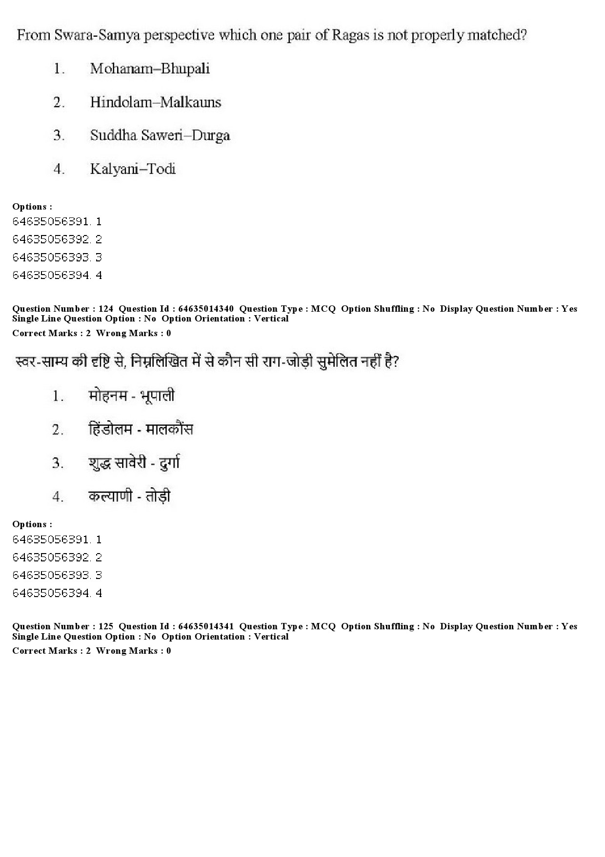 UGC NET Music Rabindra Sangeet Question Paper June 2019 100