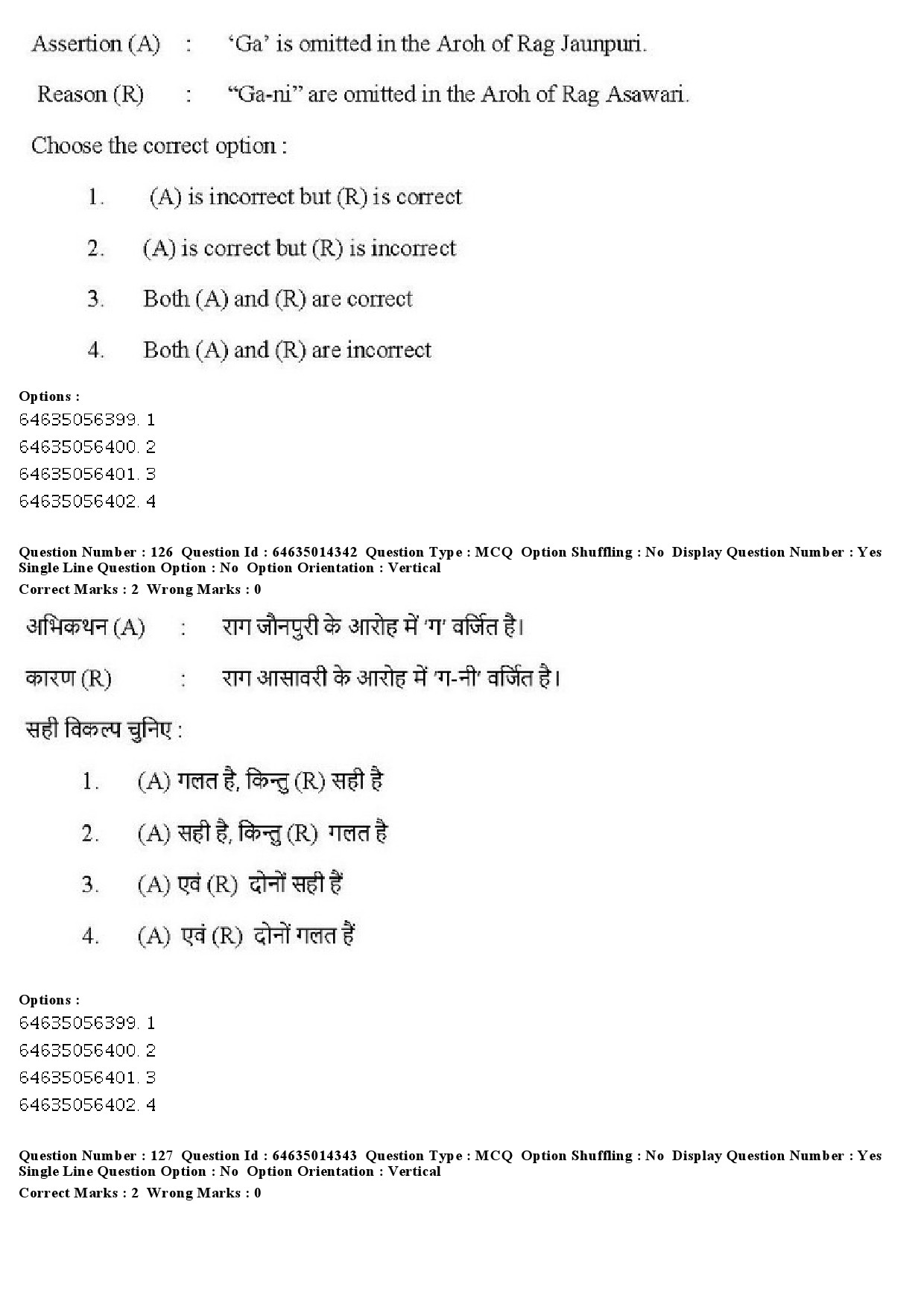 UGC NET Music Rabindra Sangeet Question Paper June 2019 102