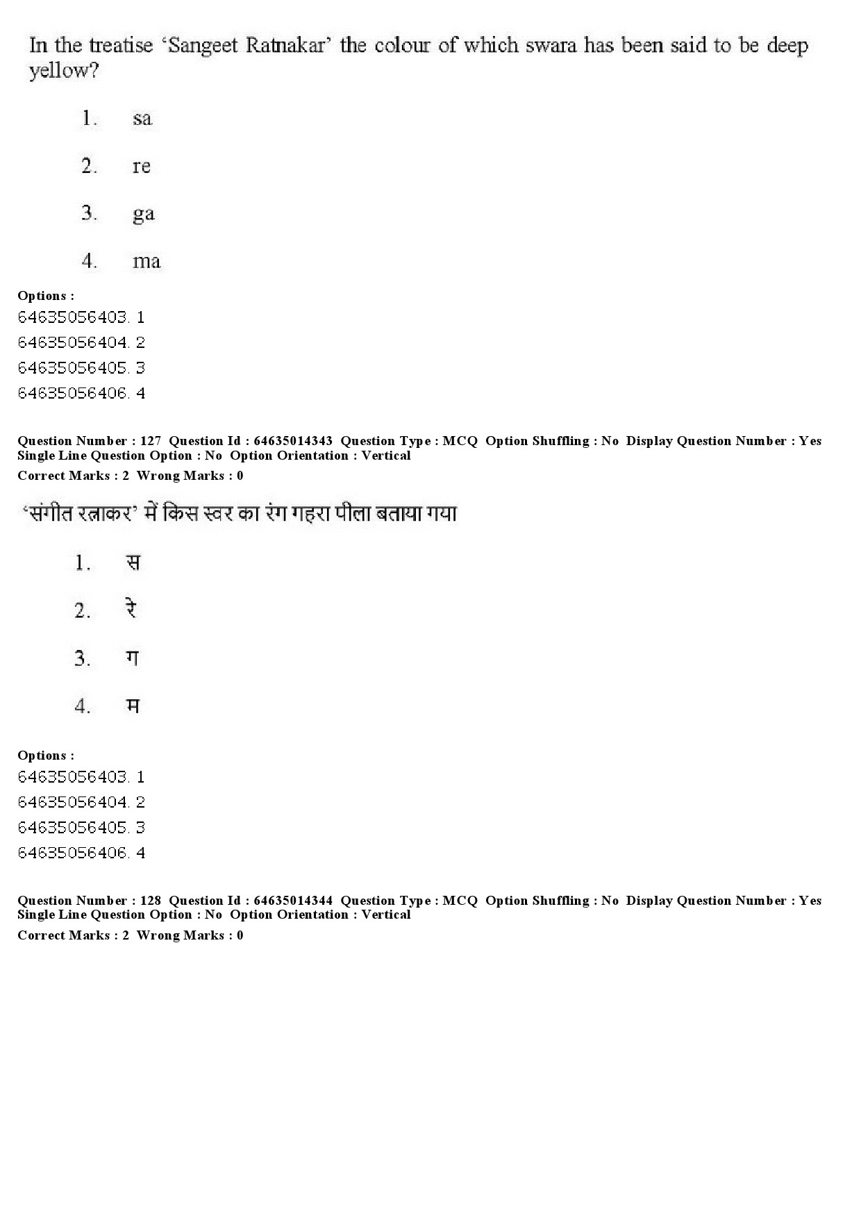 UGC NET Music Rabindra Sangeet Question Paper June 2019 103