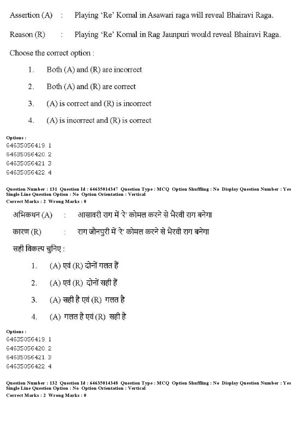 UGC NET Music Rabindra Sangeet Question Paper June 2019 107