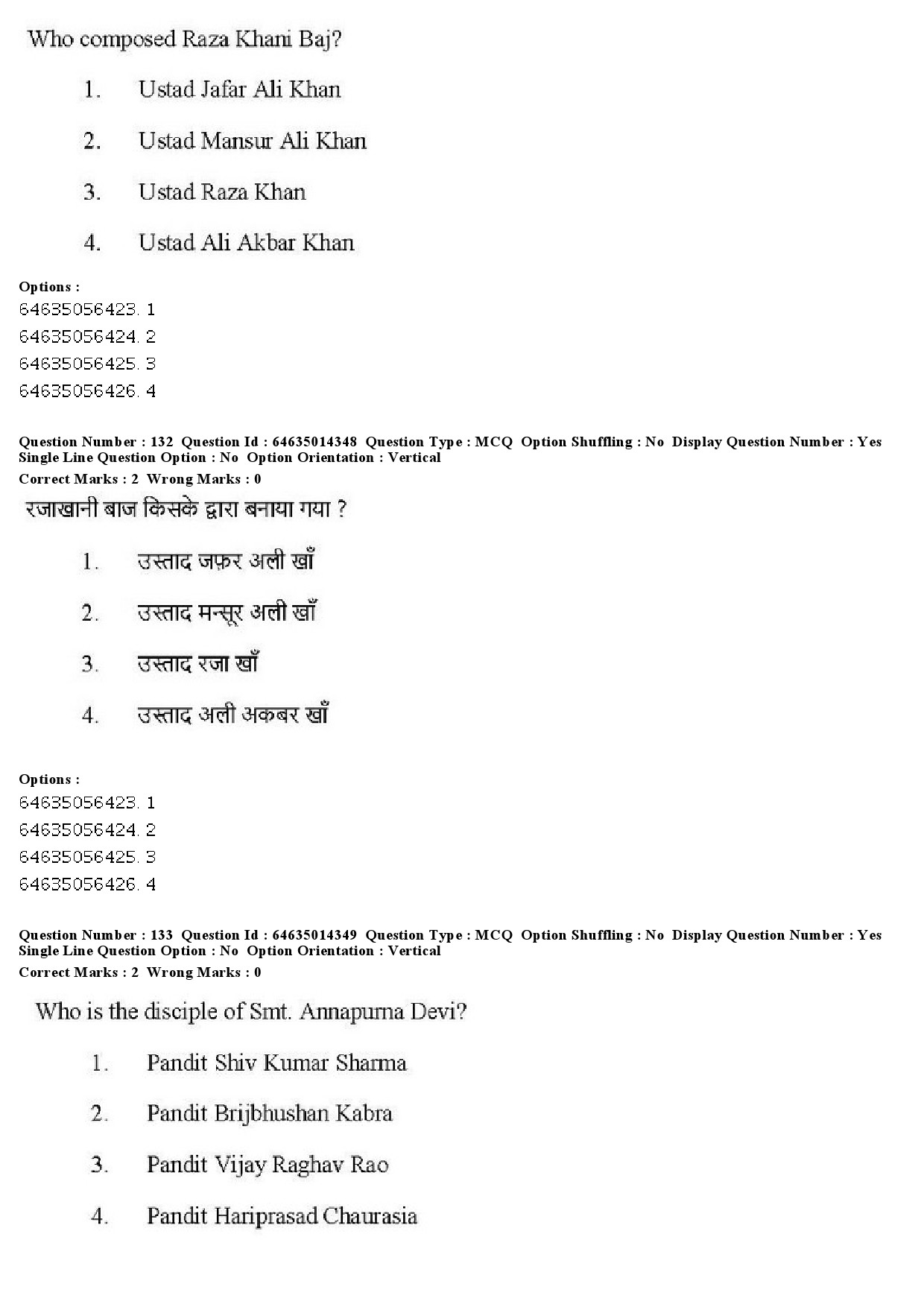 UGC NET Music Rabindra Sangeet Question Paper June 2019 108