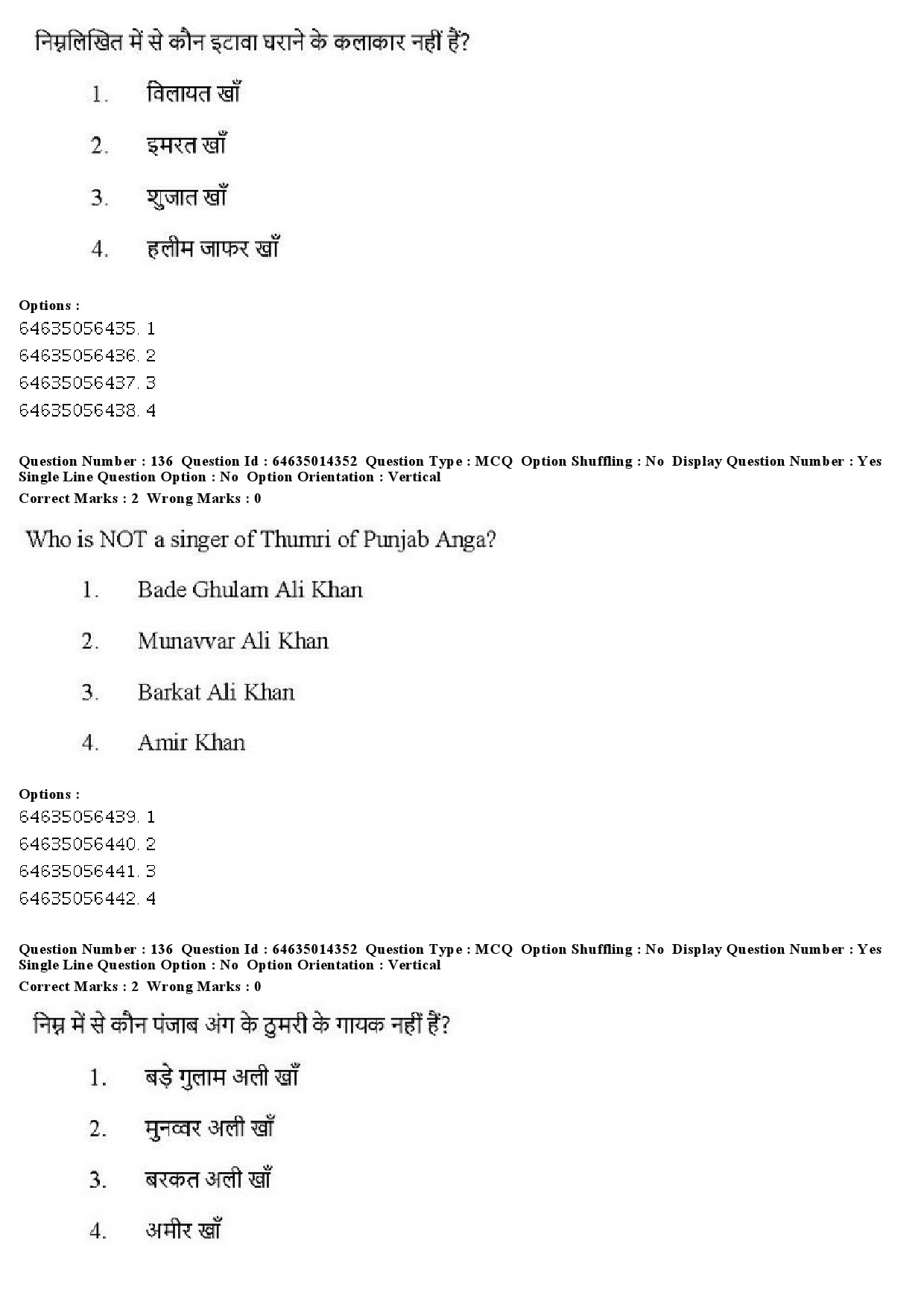 UGC NET Music Rabindra Sangeet Question Paper June 2019 111