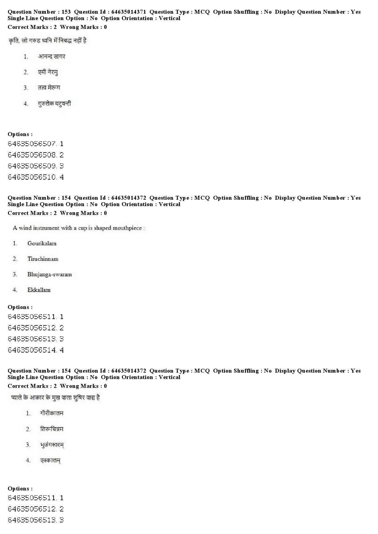 UGC NET Music Rabindra Sangeet Question Paper June 2019 128