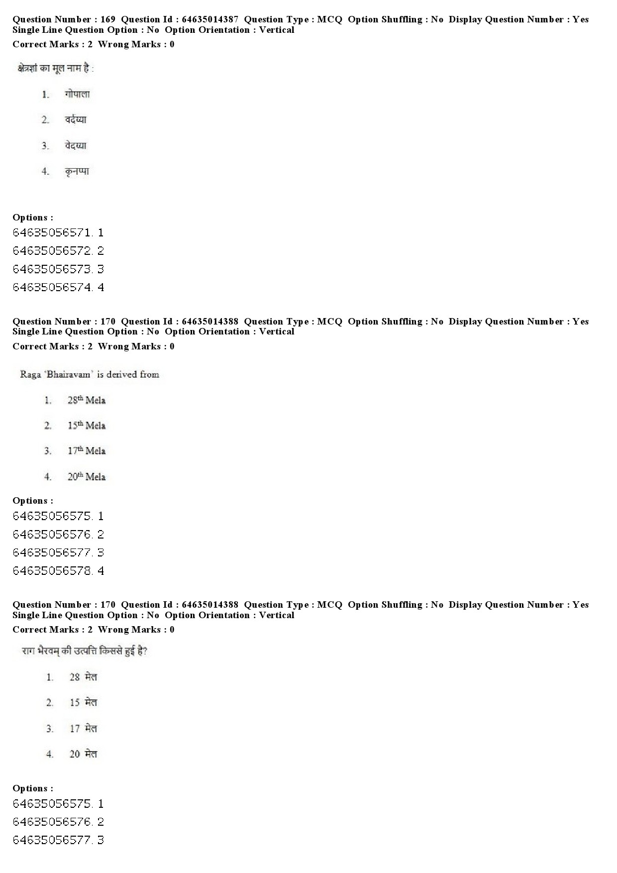 UGC NET Music Rabindra Sangeet Question Paper June 2019 139