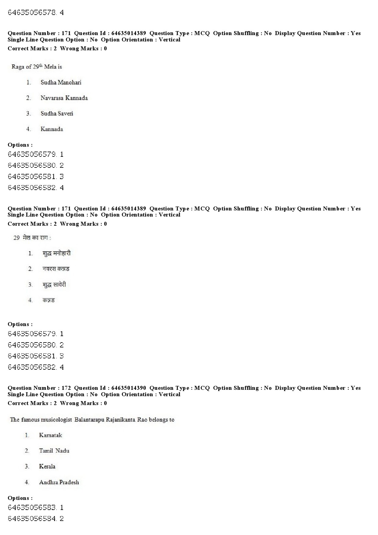 UGC NET Music Rabindra Sangeet Question Paper June 2019 140