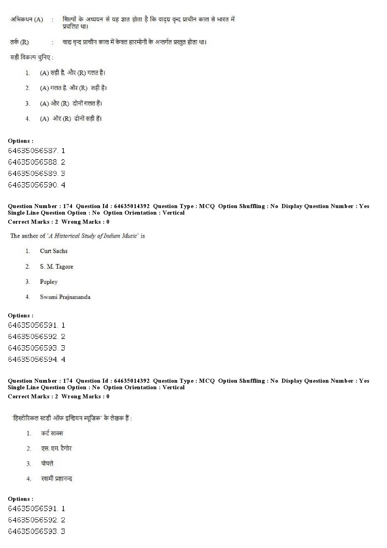 UGC NET Music Rabindra Sangeet Question Paper June 2019 142