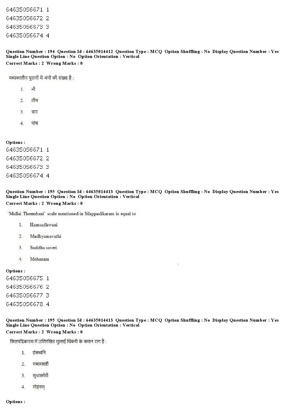 UGC NET Music Rabindra Sangeet Question Paper June 2019 156