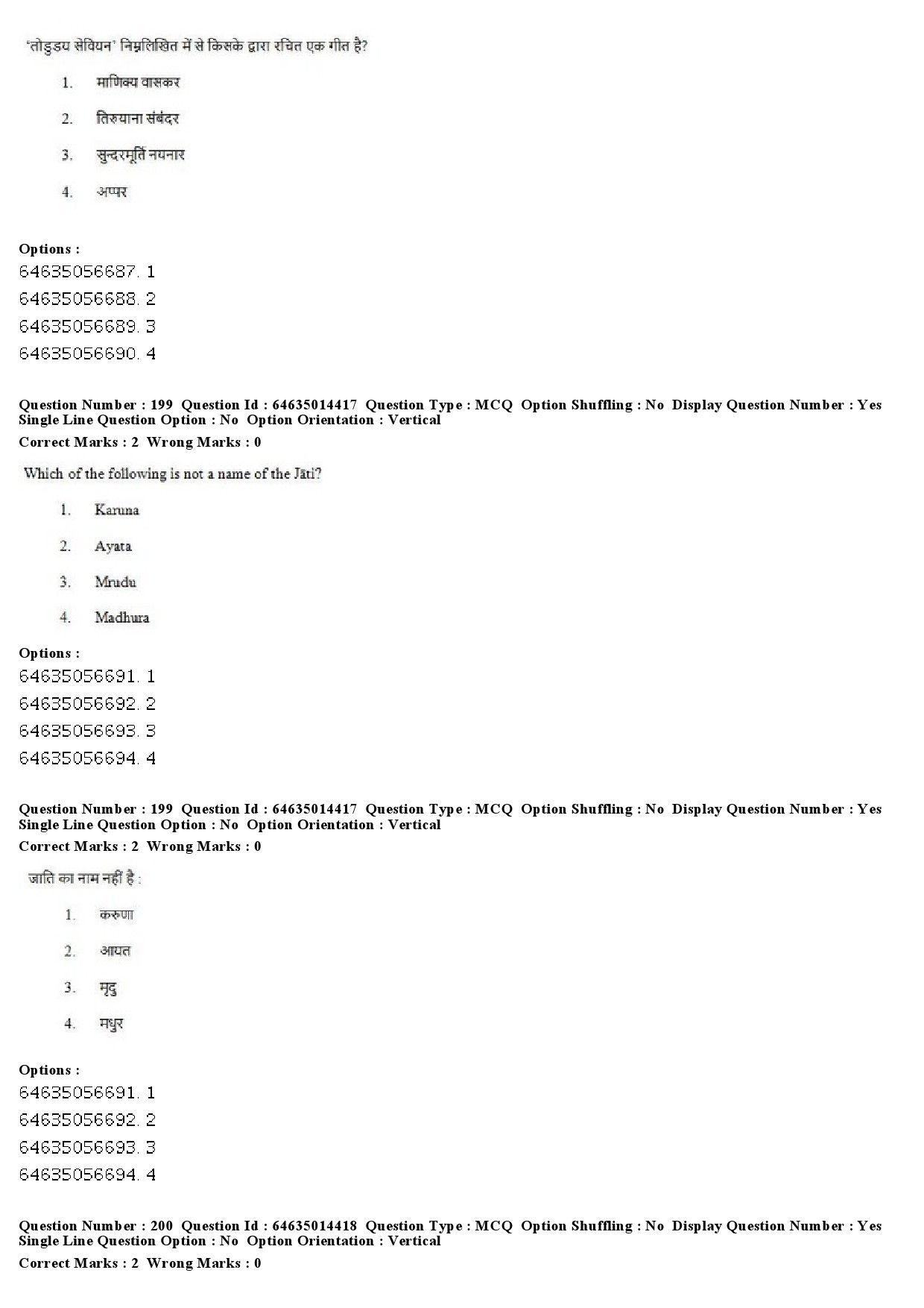 UGC NET Music Rabindra Sangeet Question Paper June 2019 159