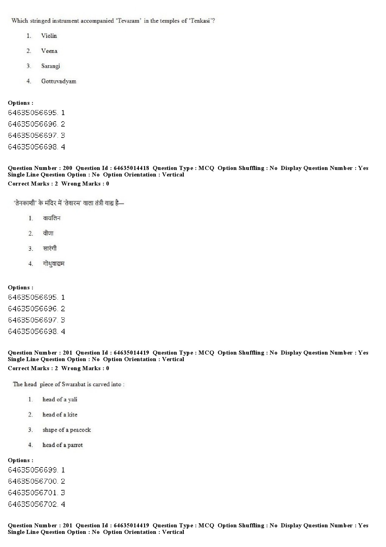 UGC NET Music Rabindra Sangeet Question Paper June 2019 160