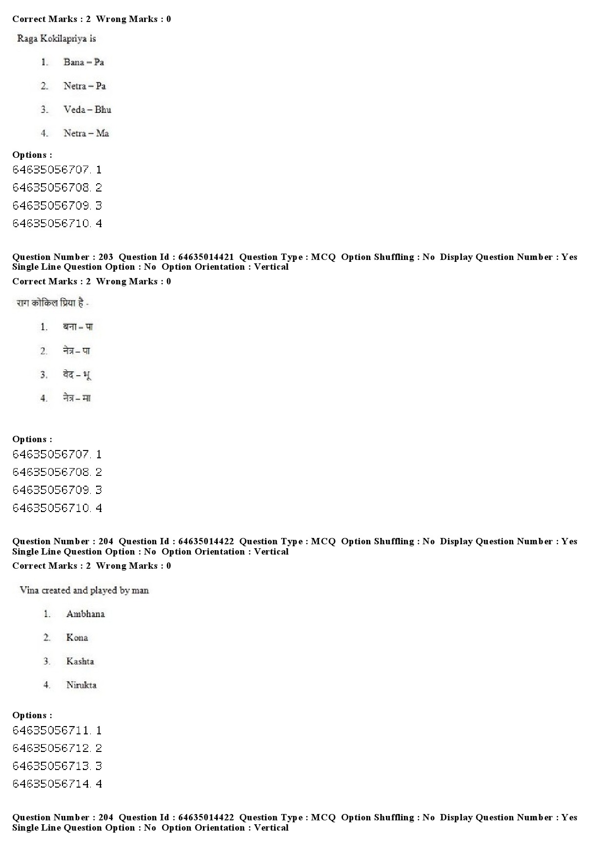 UGC NET Music Rabindra Sangeet Question Paper June 2019 162