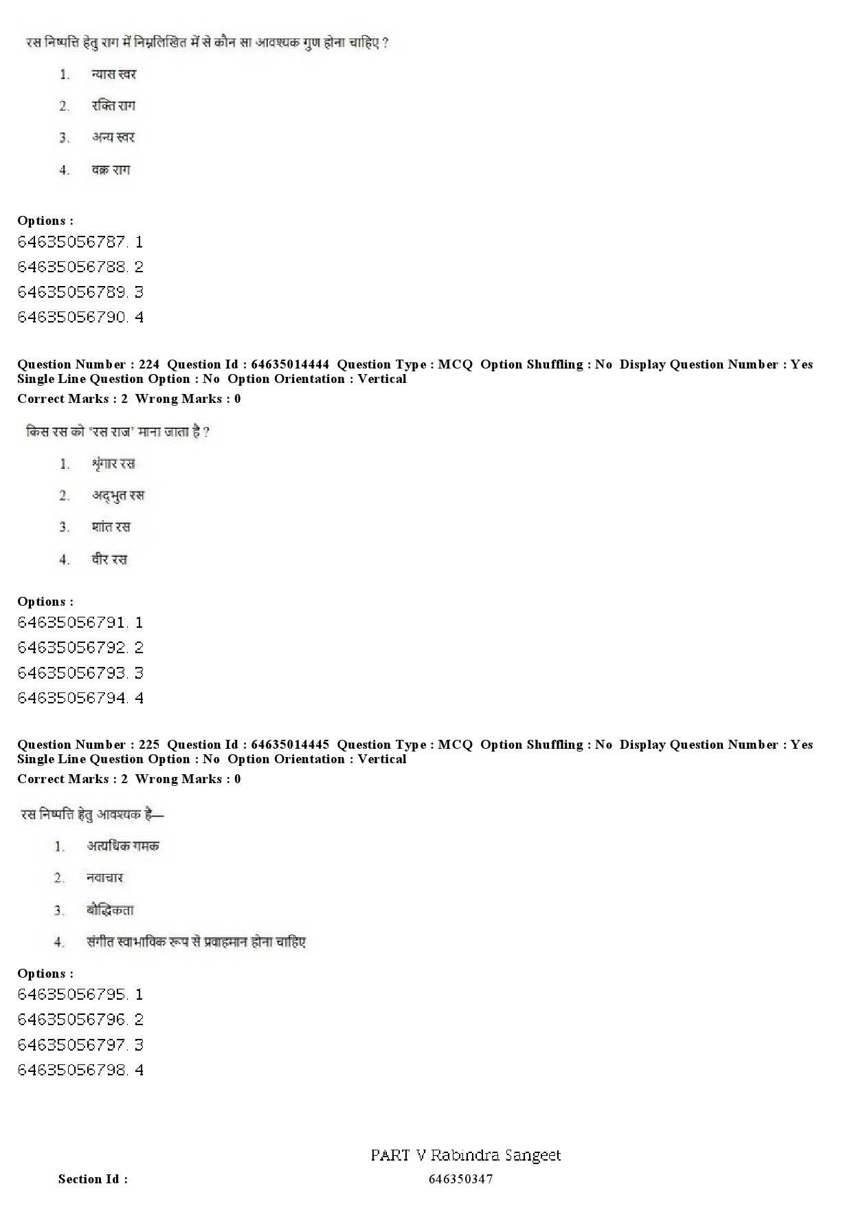 UGC NET Music Rabindra Sangeet Question Paper June 2019 178